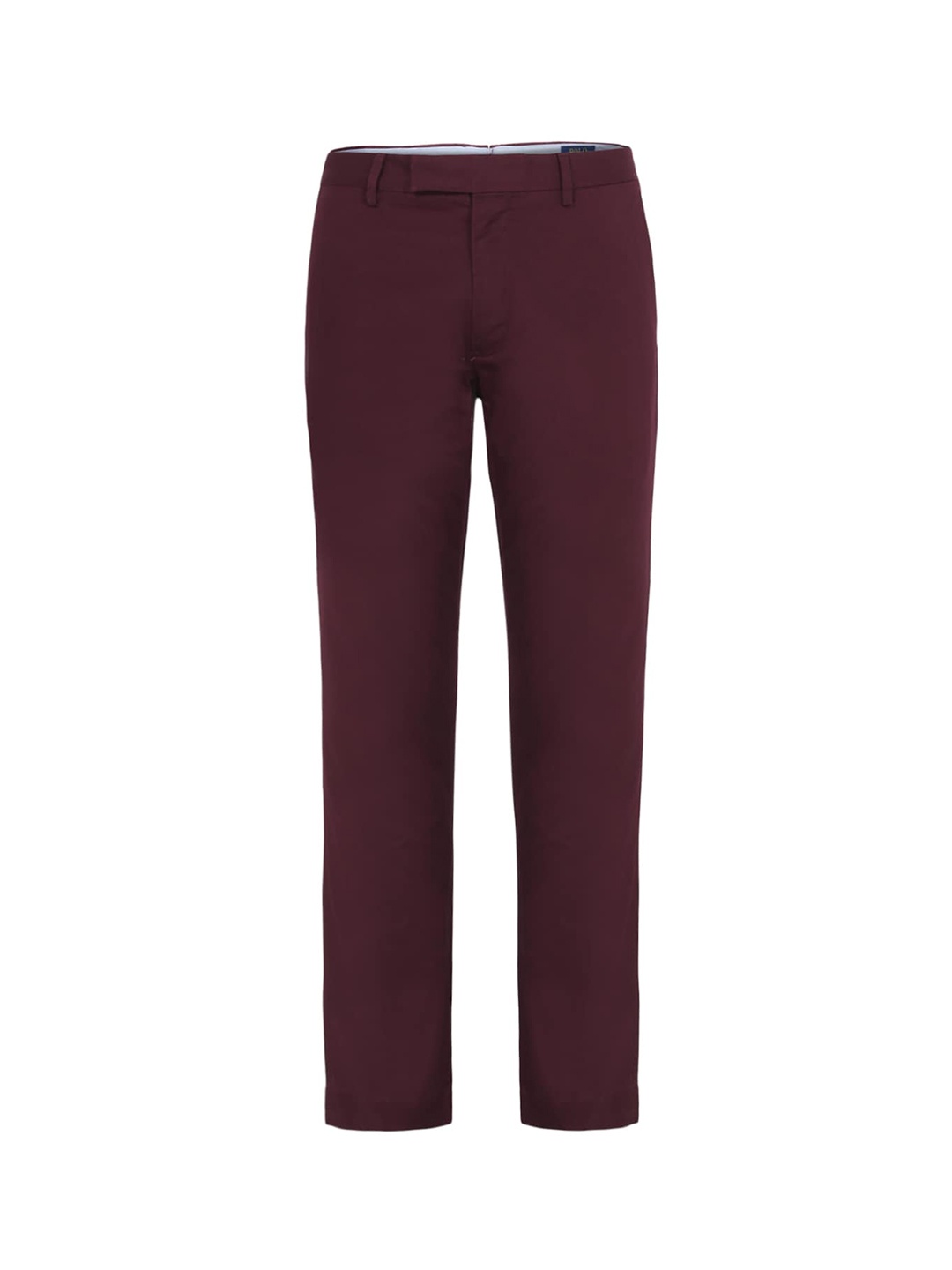

Polo Ralph Lauren Men Burgundy Regular Fit Solid Cotton Trousers