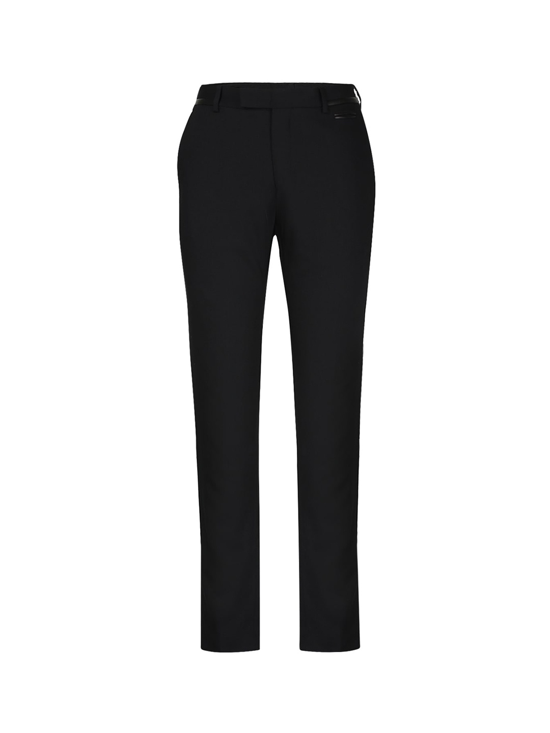 

LAGERFELD Men Black Formal Mid-Rise Trousers