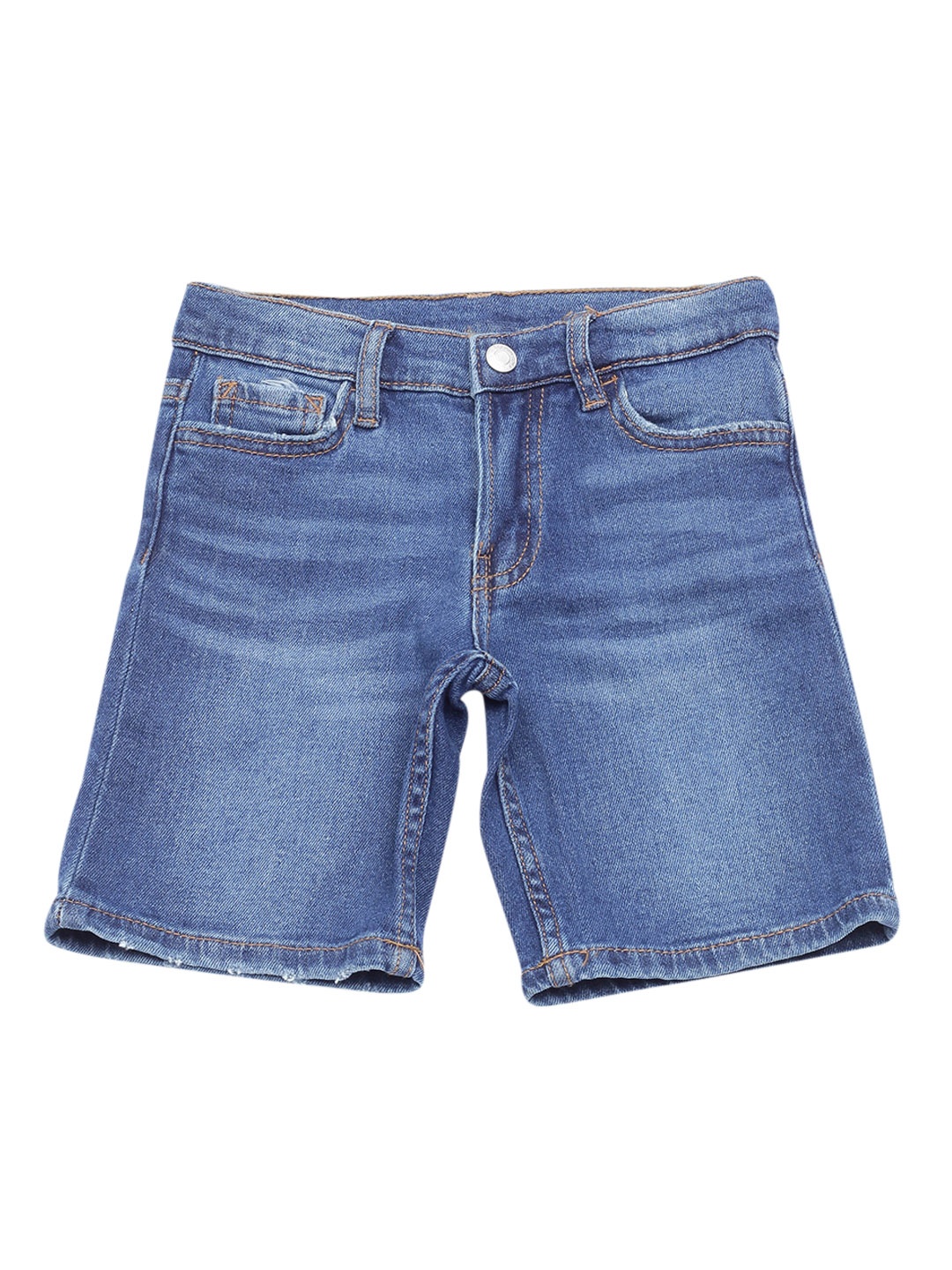 

Lil Lollipop Kids Blue Washed Pure Cotton Denim Shorts