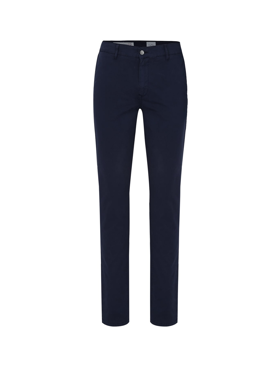 

SERGE BLANCO Men Navy Blue Regular Fit Solid Trousers