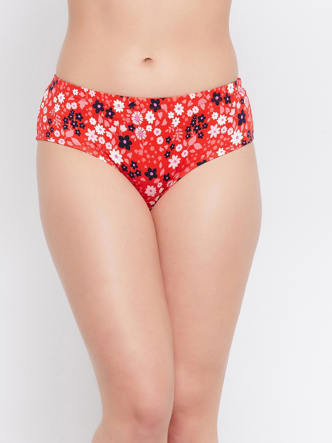 

Clovia Women Orange & White Printed Hipster Briefs