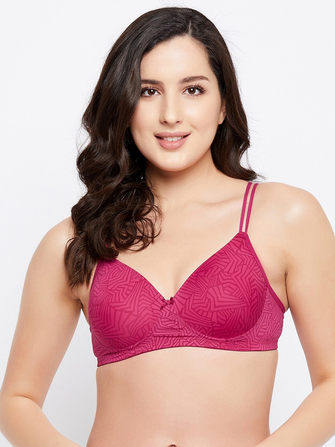 

Clovia Pink Lightly Padded Workout Bra