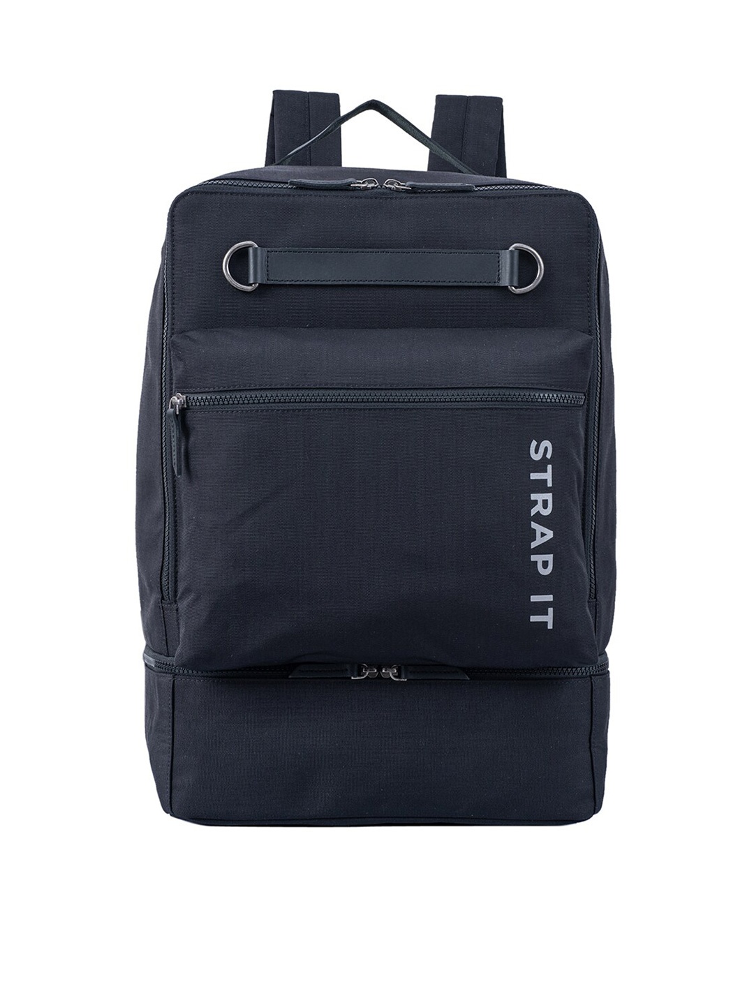 

STRAP IT Unisex Black Backpack with Shoe Pocket