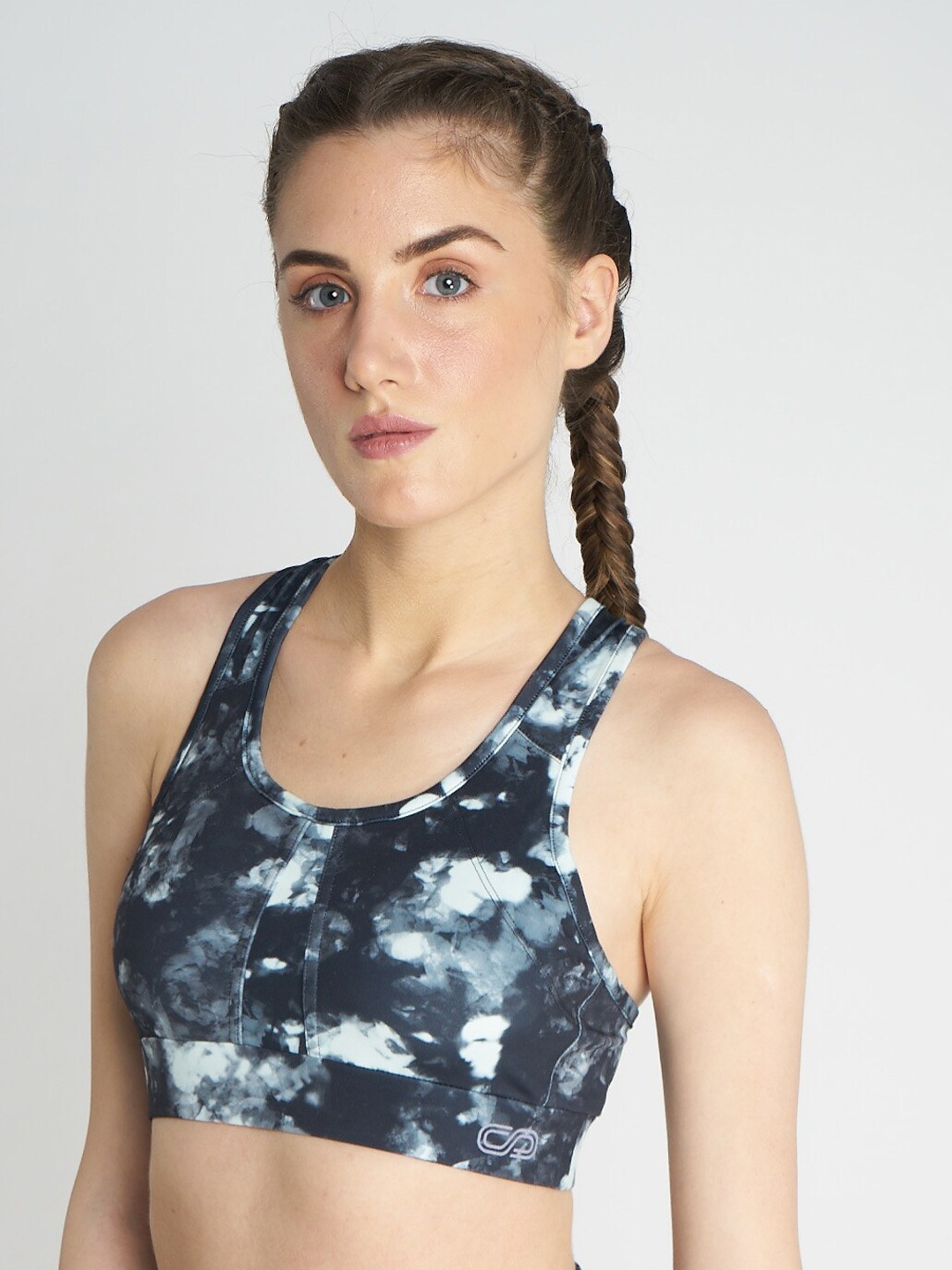 

Silvertraq Black & White Abstract Sports Bra Lightly Padded