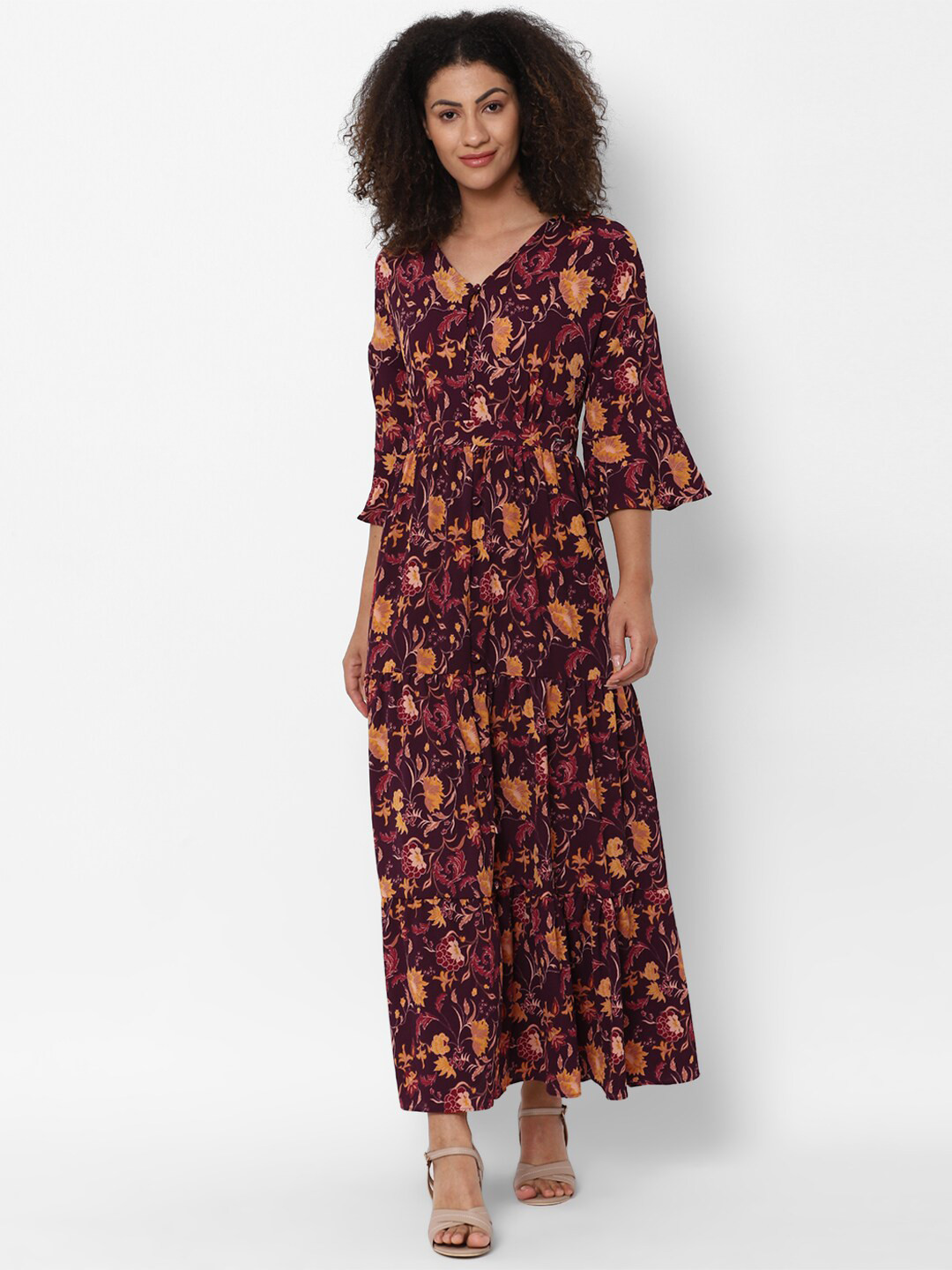 

Allen Solly Woman Purple Floral Maxi Dress