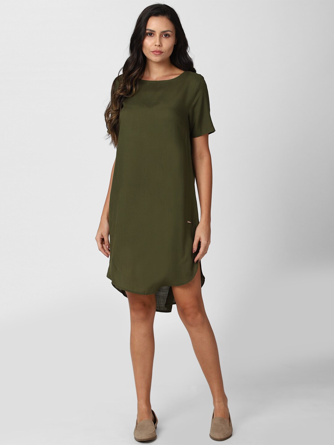 

Van Heusen Woman Olive Green T-shirt Dress