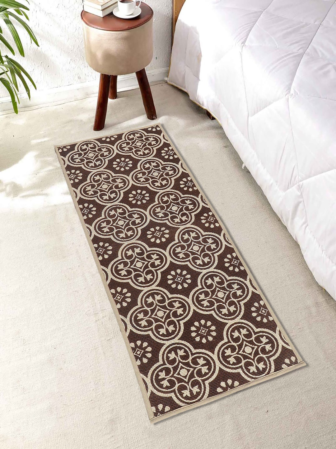 

Saral Home Brown & Beige Ethnic Motifs Cotton Jute Runner