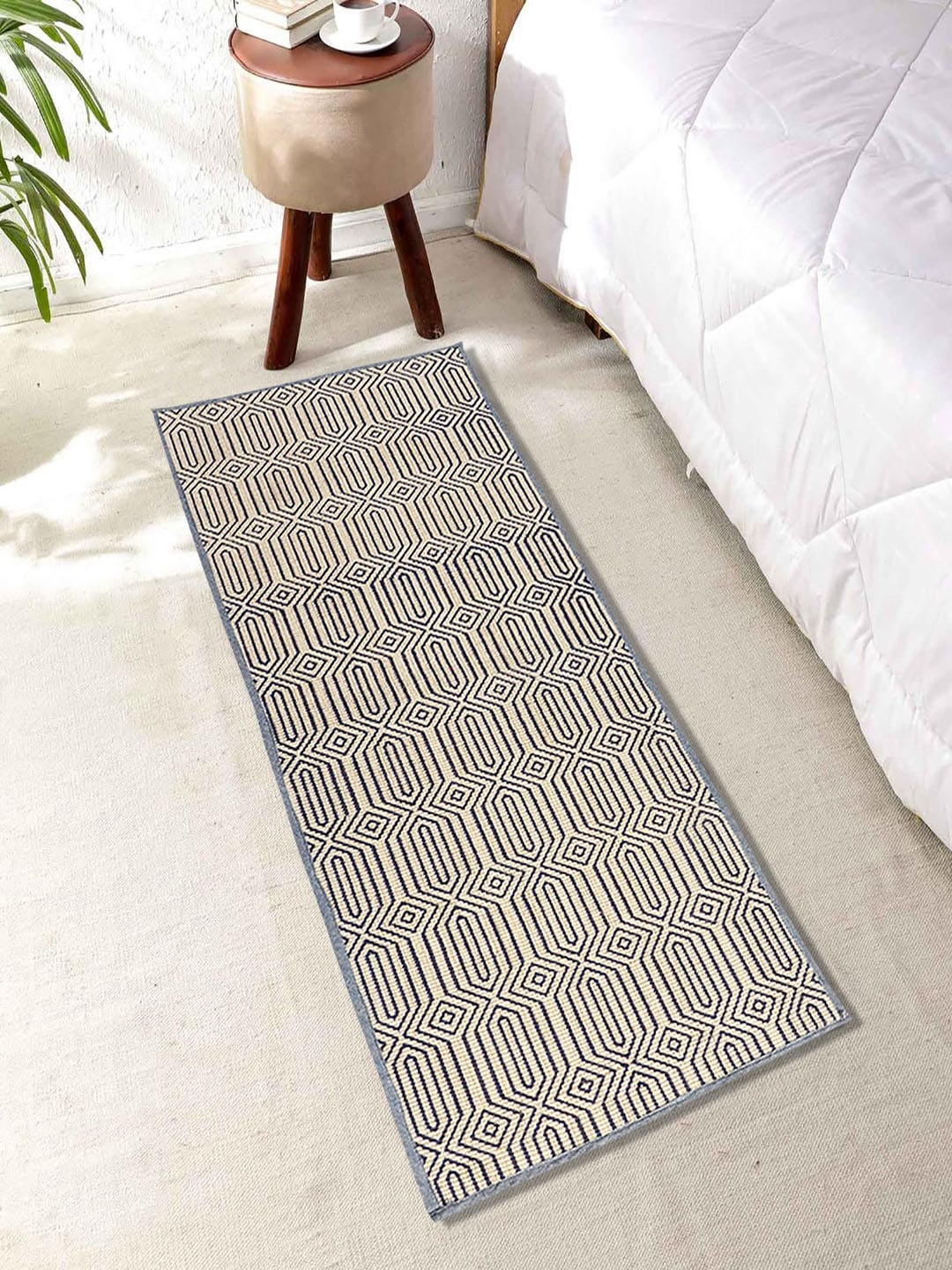 

Saral Home Blue & Beige Printed Floor Runner