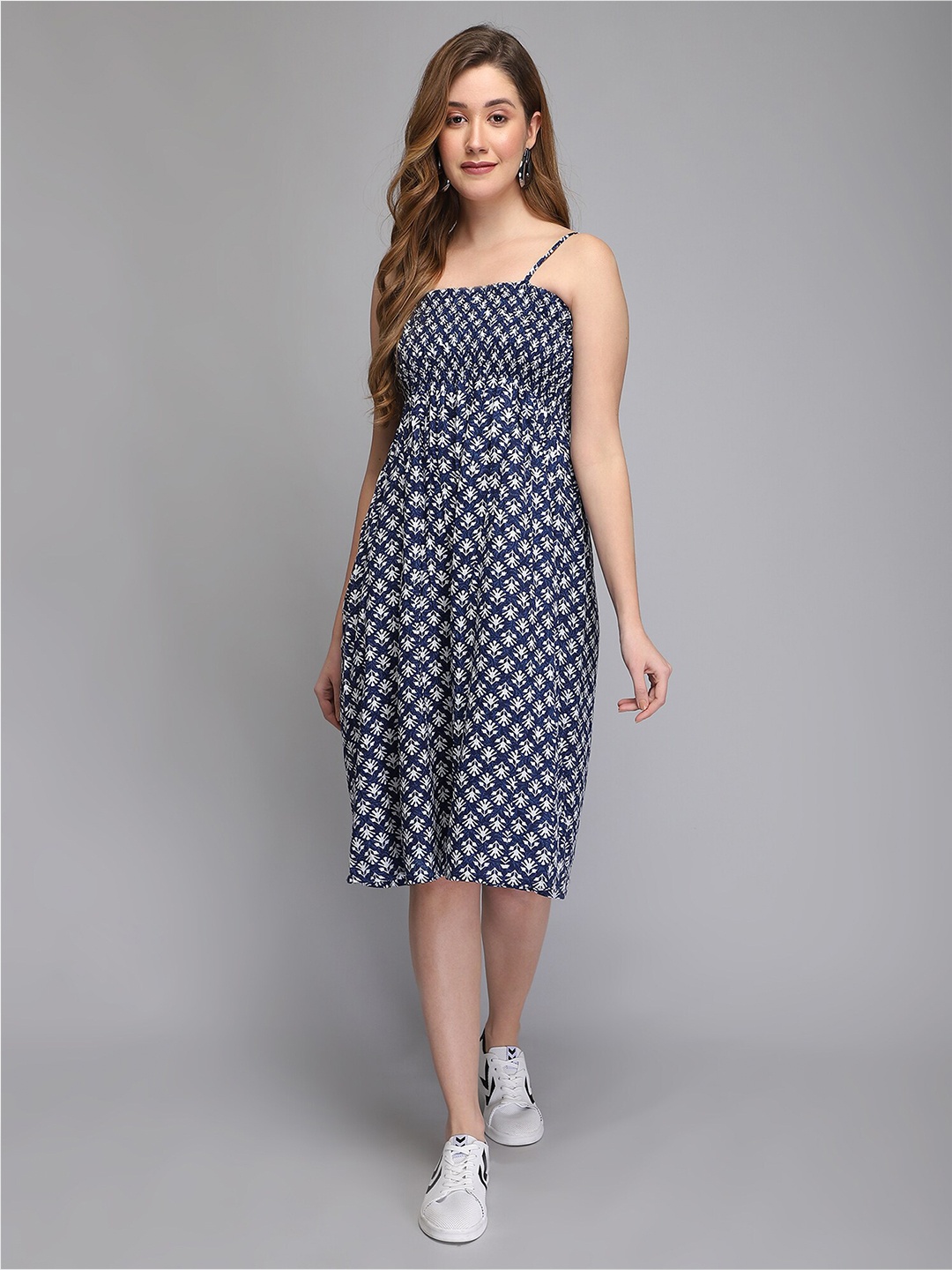 

Aditi Wasan Blue & White Floral Dress