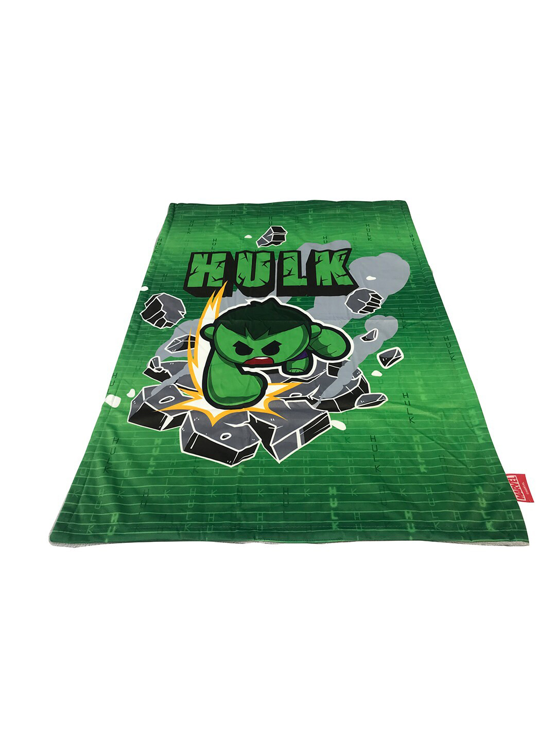

Marvel Green & Grey Hulk Cartoon Characters 210 GSM Single Bed Blanket