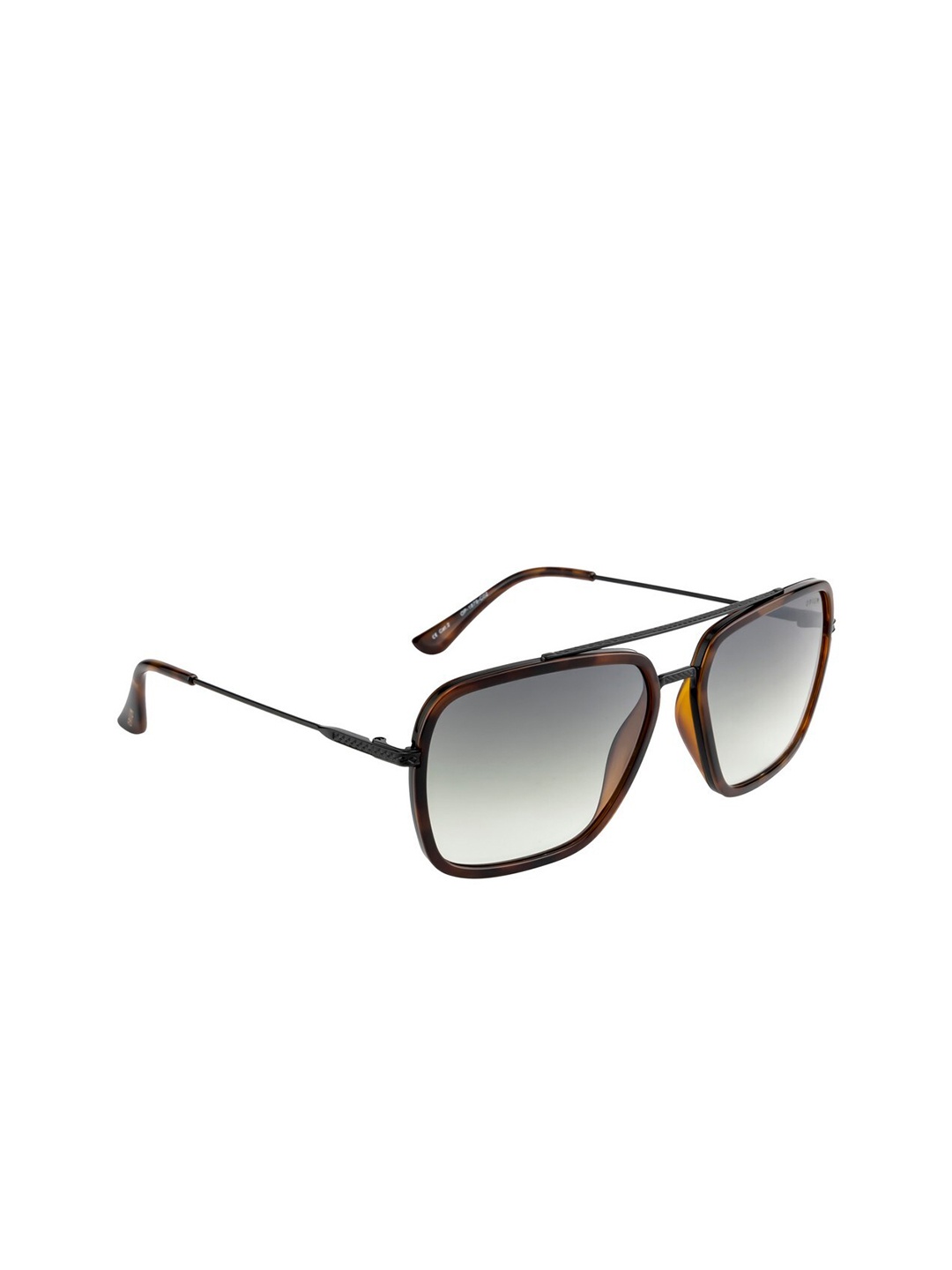 

OPIUM Men Green Lens & Brown Rectangle Sunglasses with UV Protected Lens