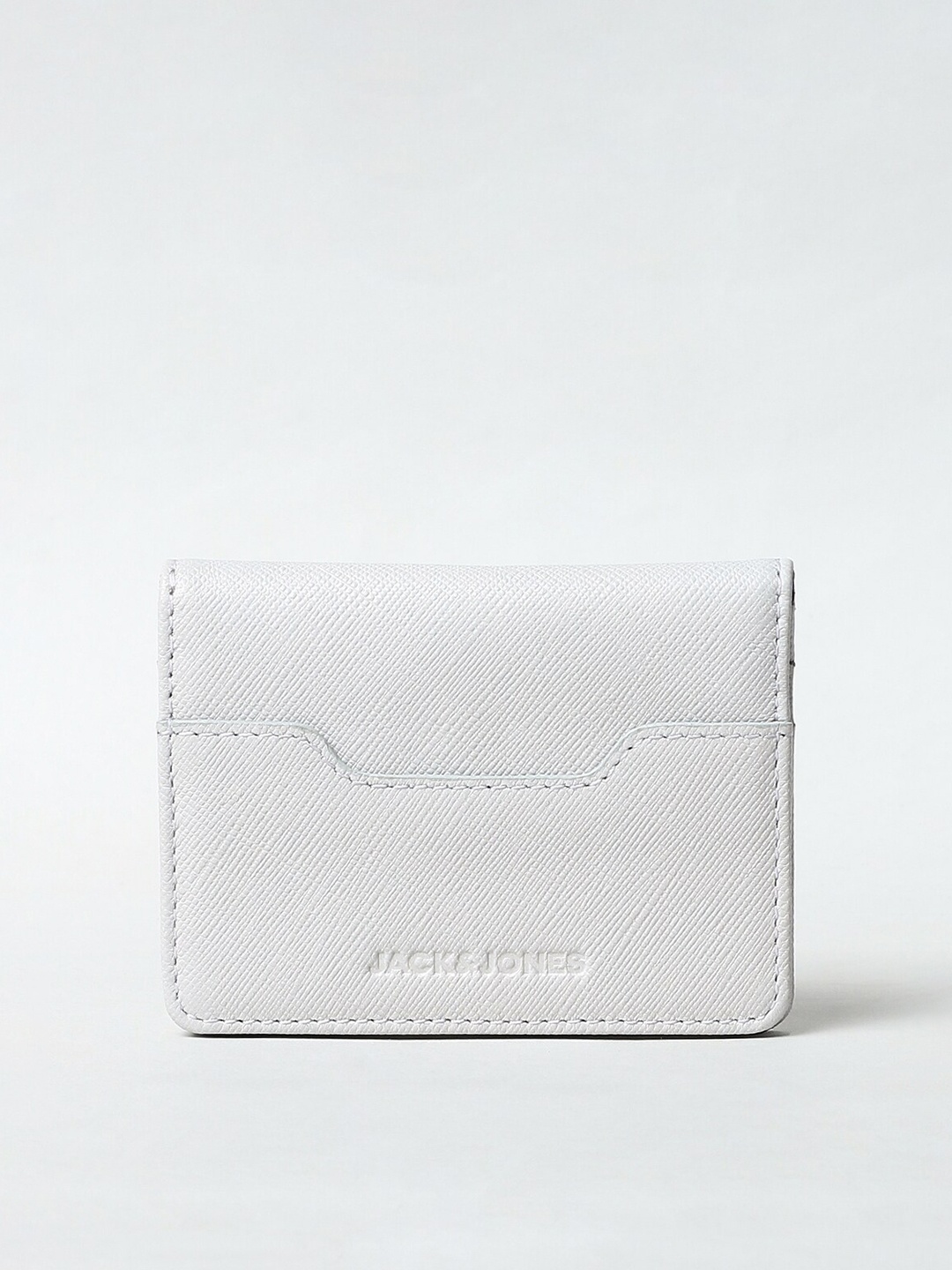 

Jack & Jones Men Grey Leather Card Holder