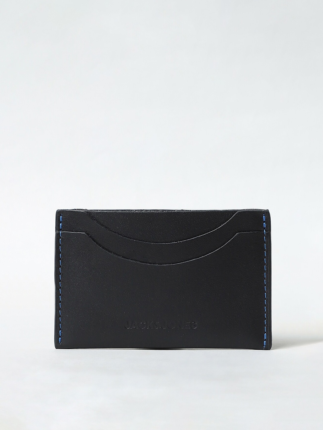 

Jack & Jones Men Black Leather Card Holder