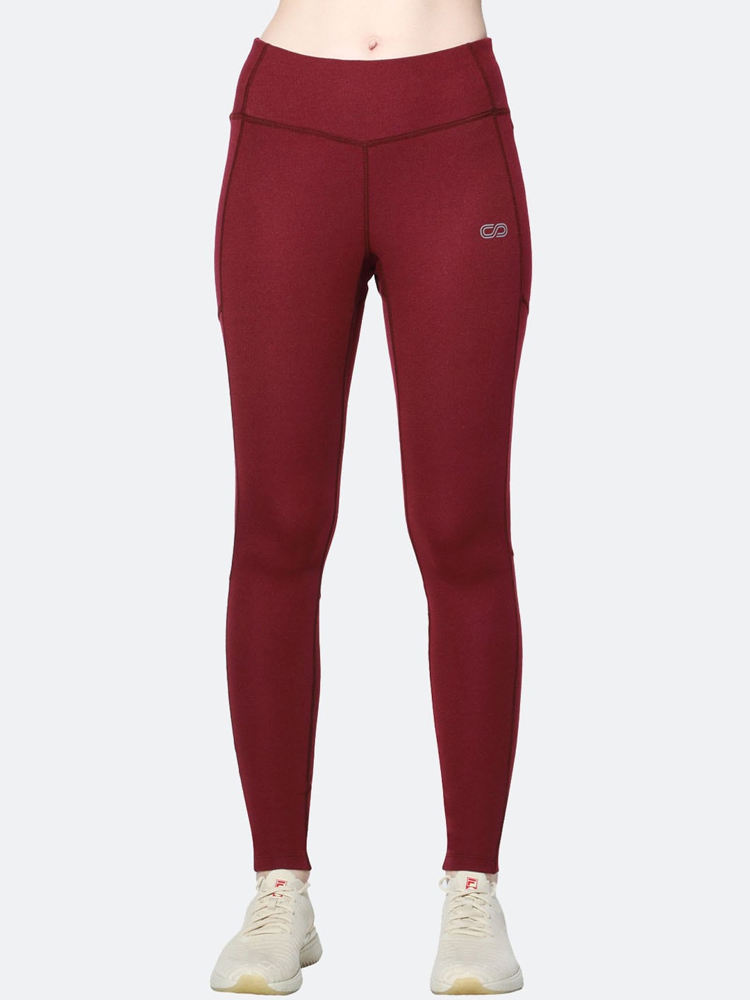 

Silvertraq Burgundy Women Solid Quick Dry Anti-Odor Track Leggings