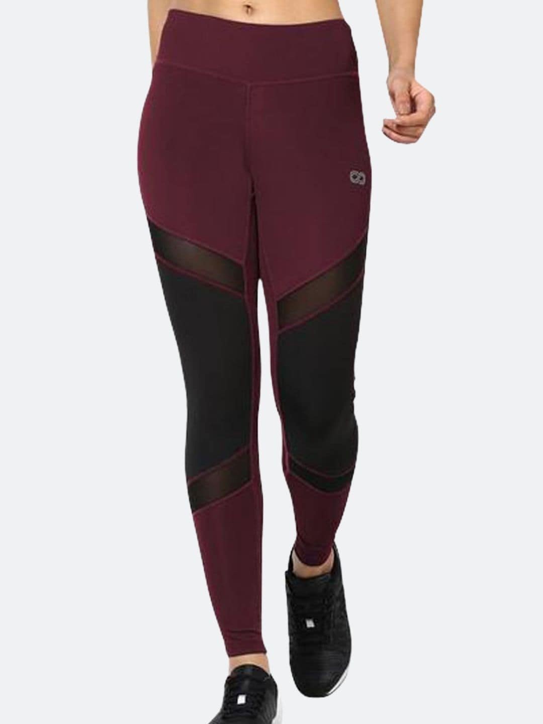 

Silvertraq Women Coffee Brown Colourblocked Tights