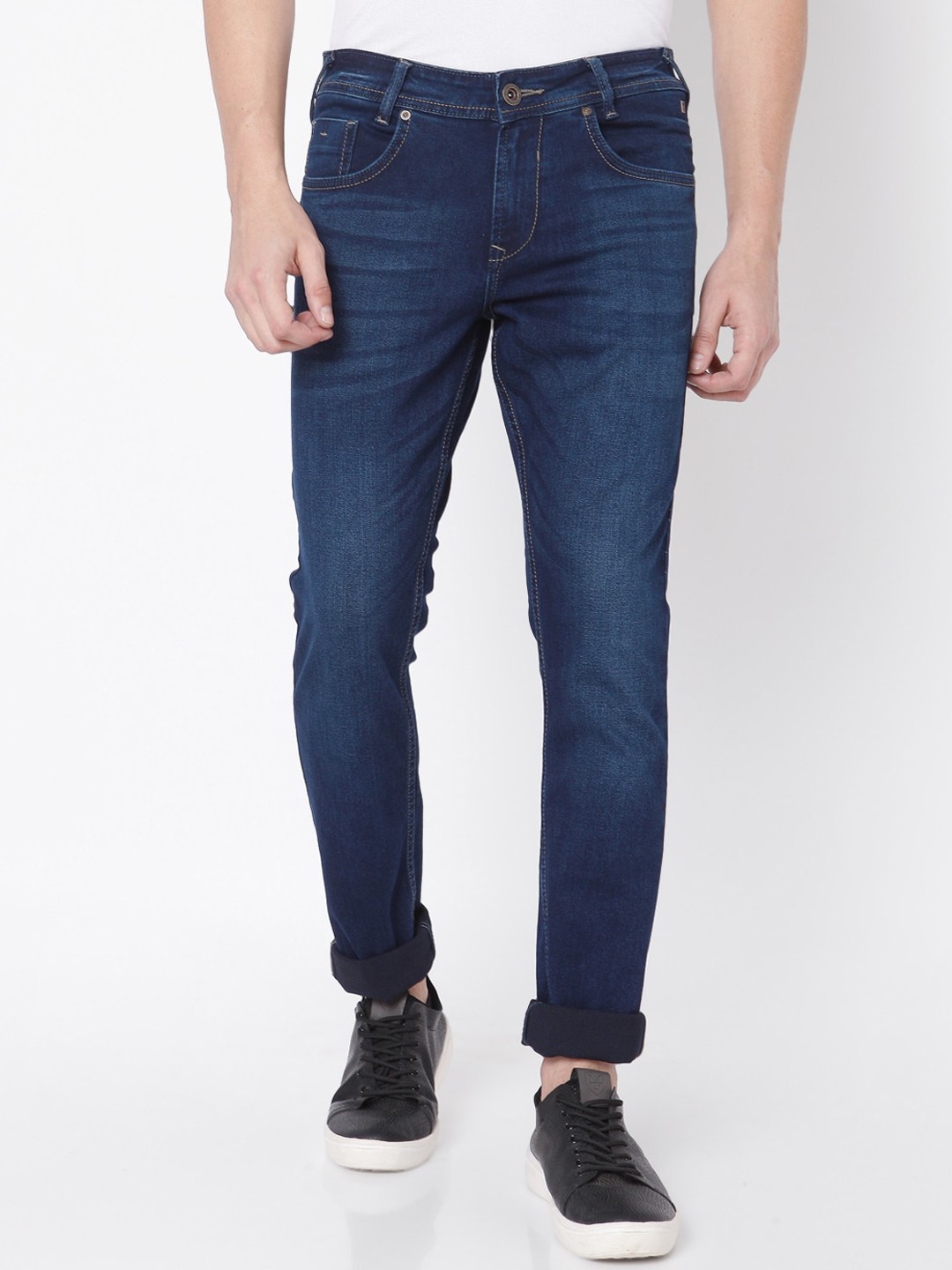 

Mufti Men Blue Skinny Fit Heavy Fade Stretchable Jeans