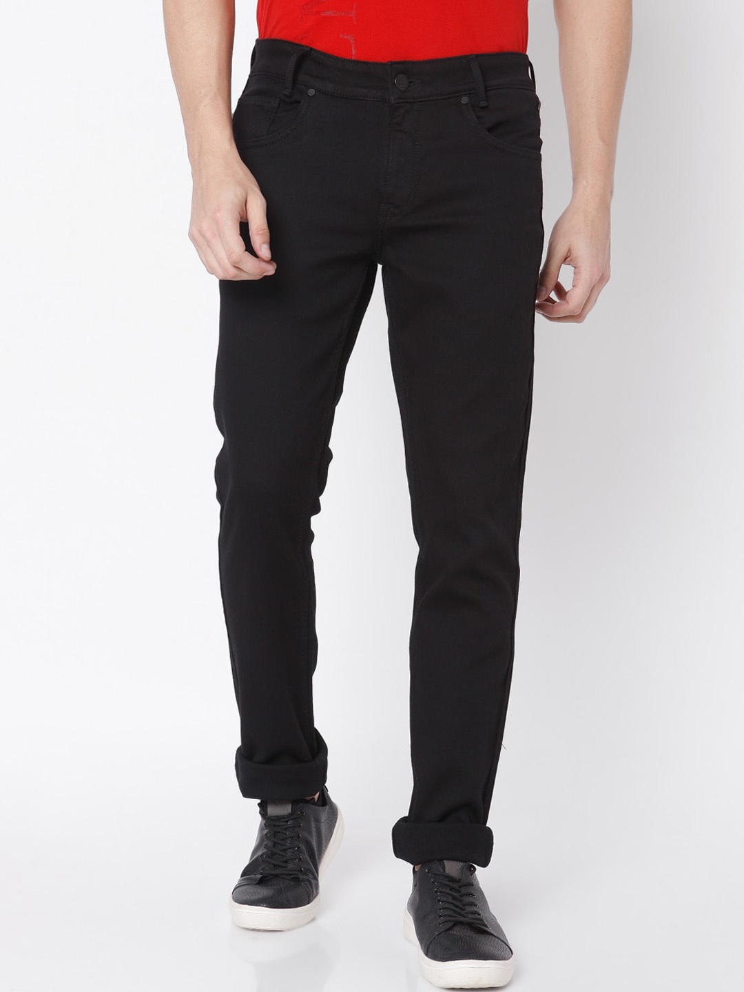 

Mufti Men Black Regular Fit Stretchable Jeans