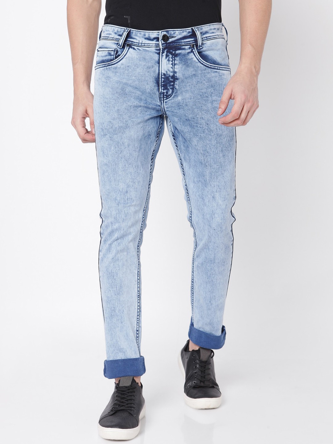 

Mufti Men Blue Skinny Fit Heavy Fade Stretchable Jeans