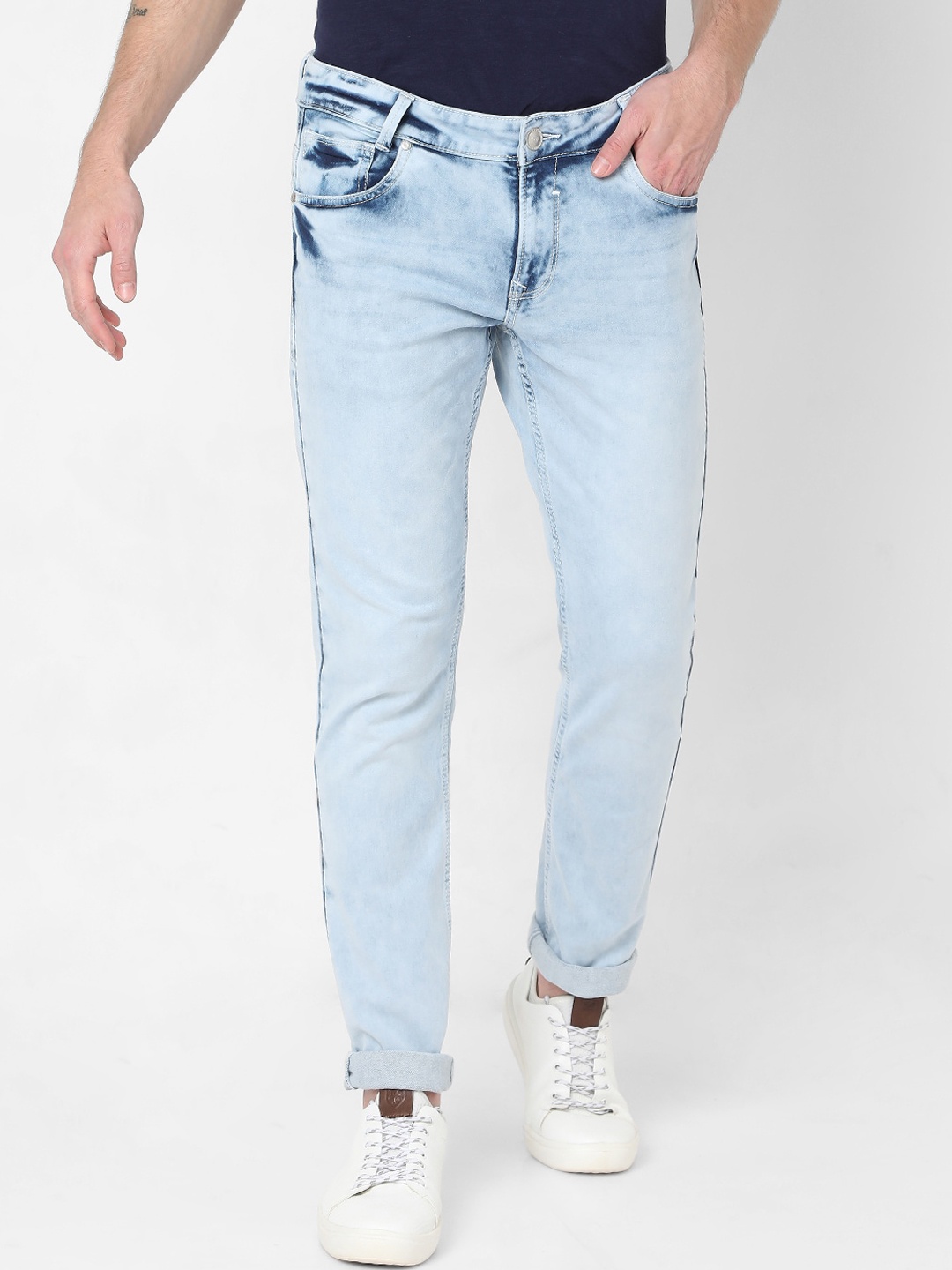 

Mufti Men Blue Slim Fit Heavy Fade Stretchable Jeans