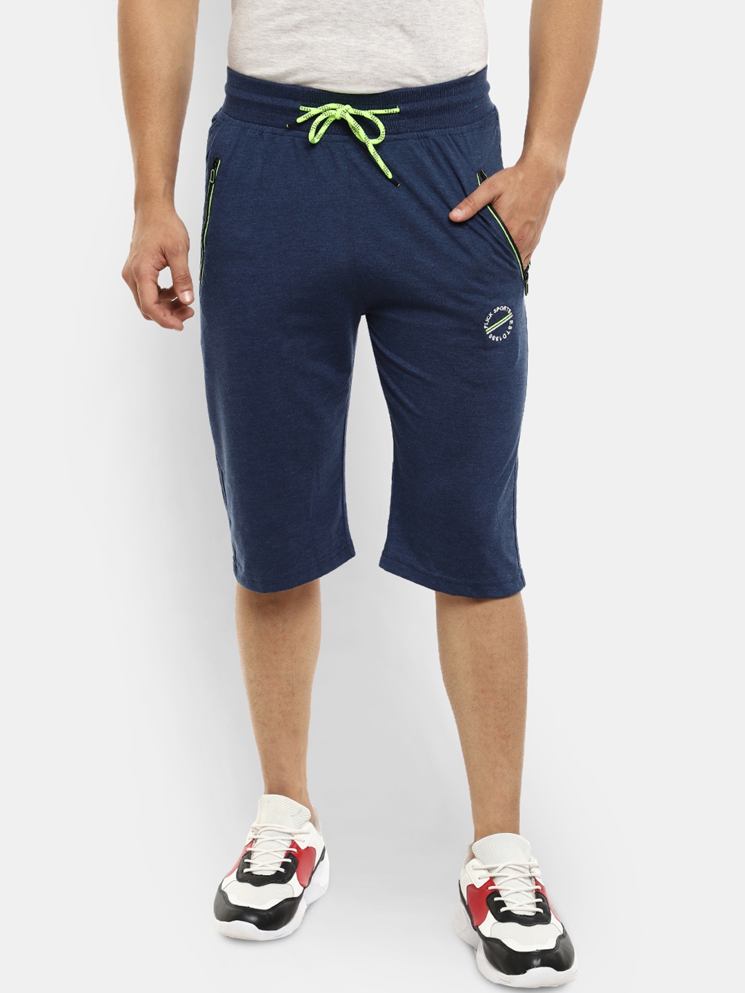

V-Mart Men Blue Solid Shorts