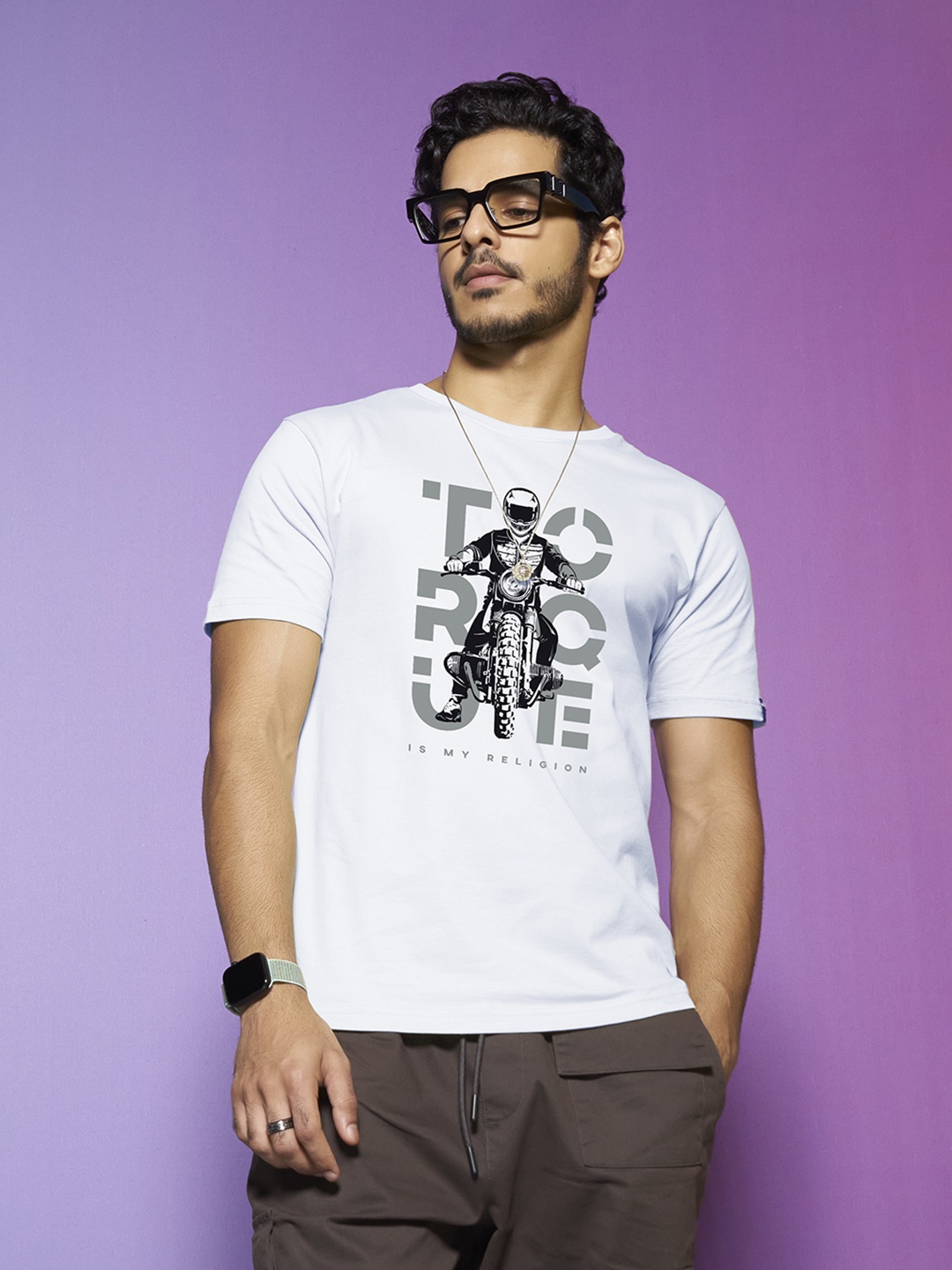 

Bewakoof Men White Printed T-shirt