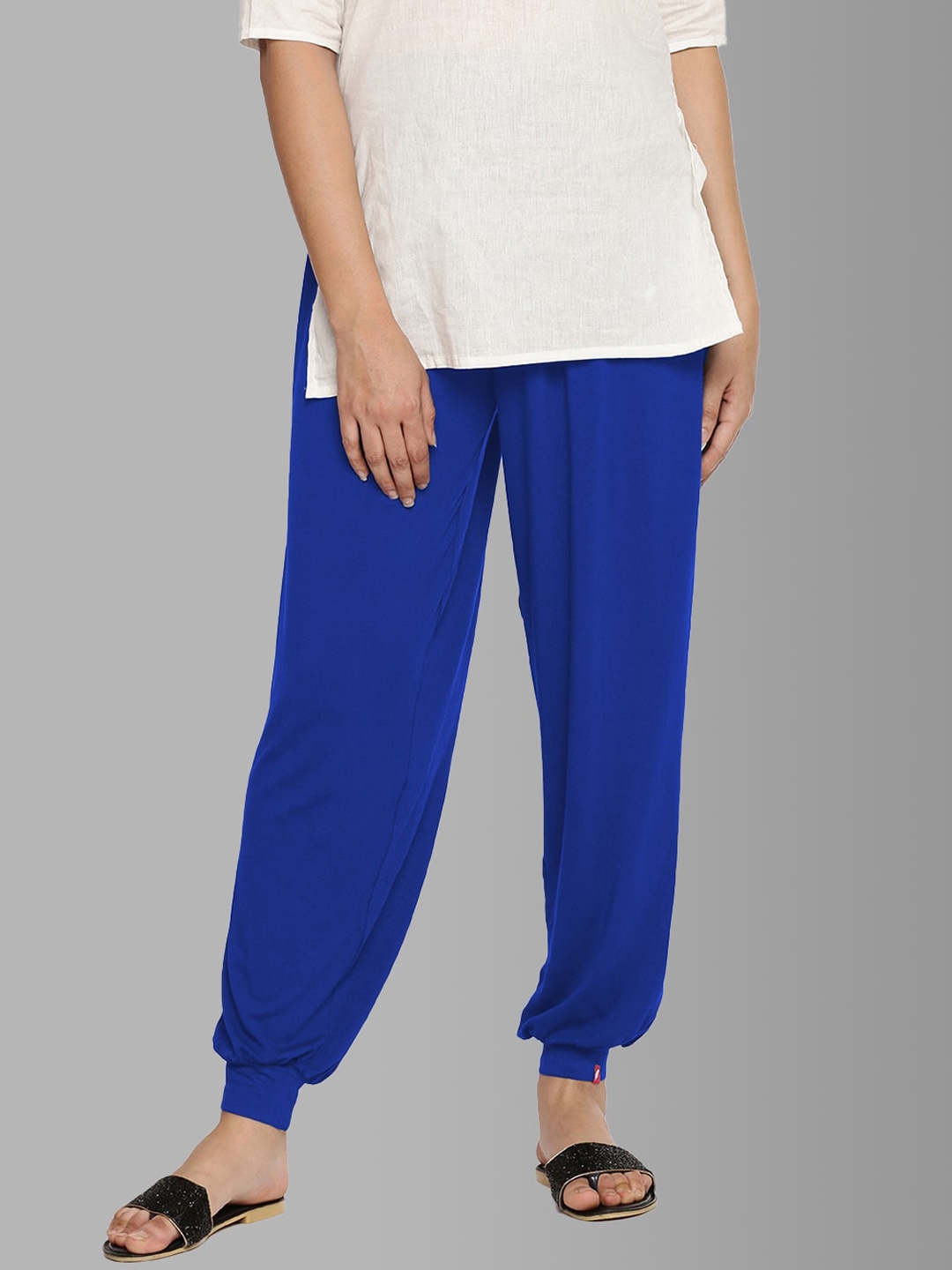 

Feather Soft Elite Women Blue Solid Loose-Fit Harem Pants