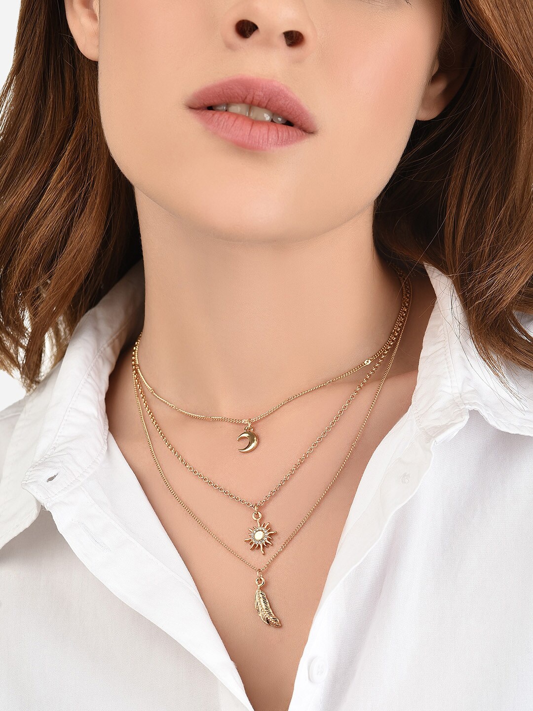 

Lilly & sparkle Gold-Toned Gold-Plated Layered Necklace