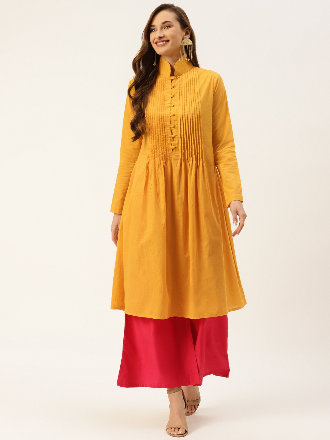 

Alsace Lorraine Paris Women Yellow Kurta