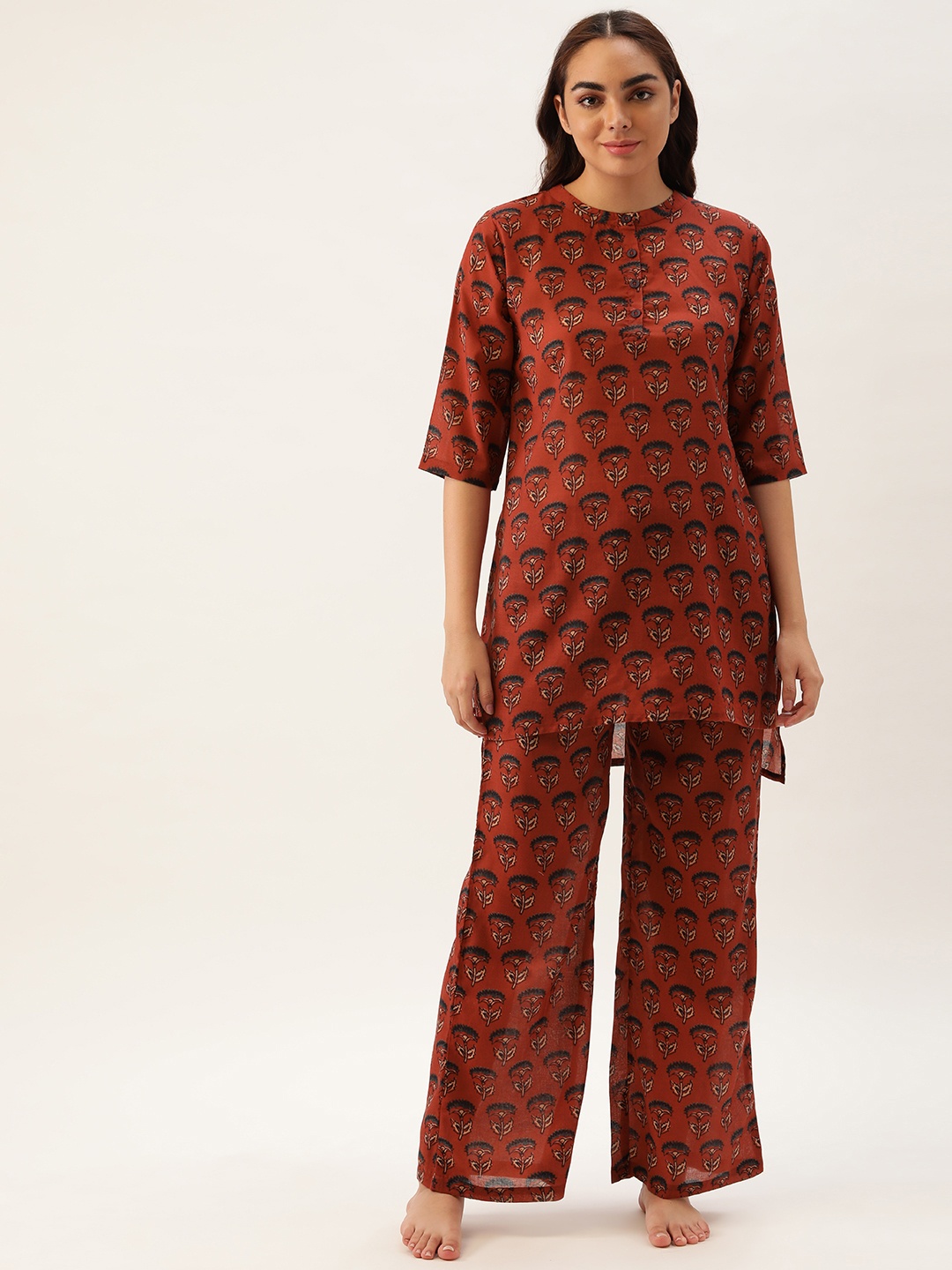 

Clt.s Women Red Printed Palazzo Set