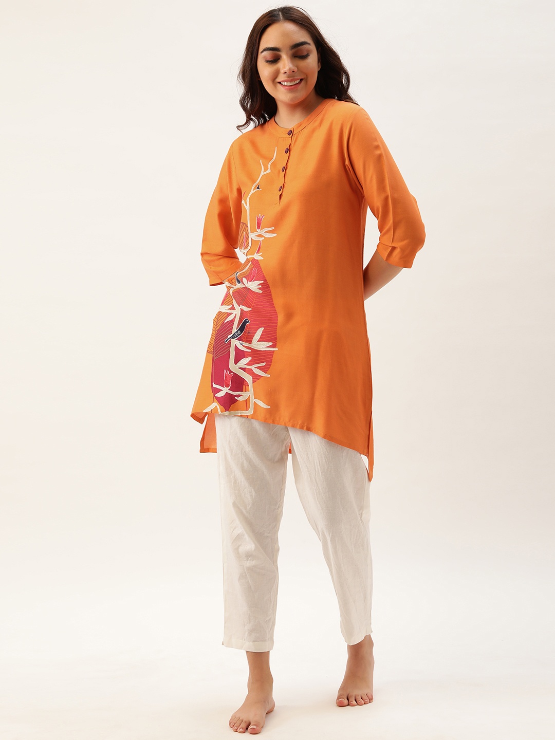 

Clt.s Orange Printed Nightdress