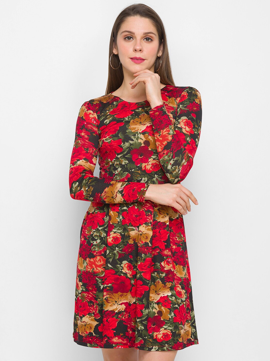

Globus Red & Black Floral Dress
