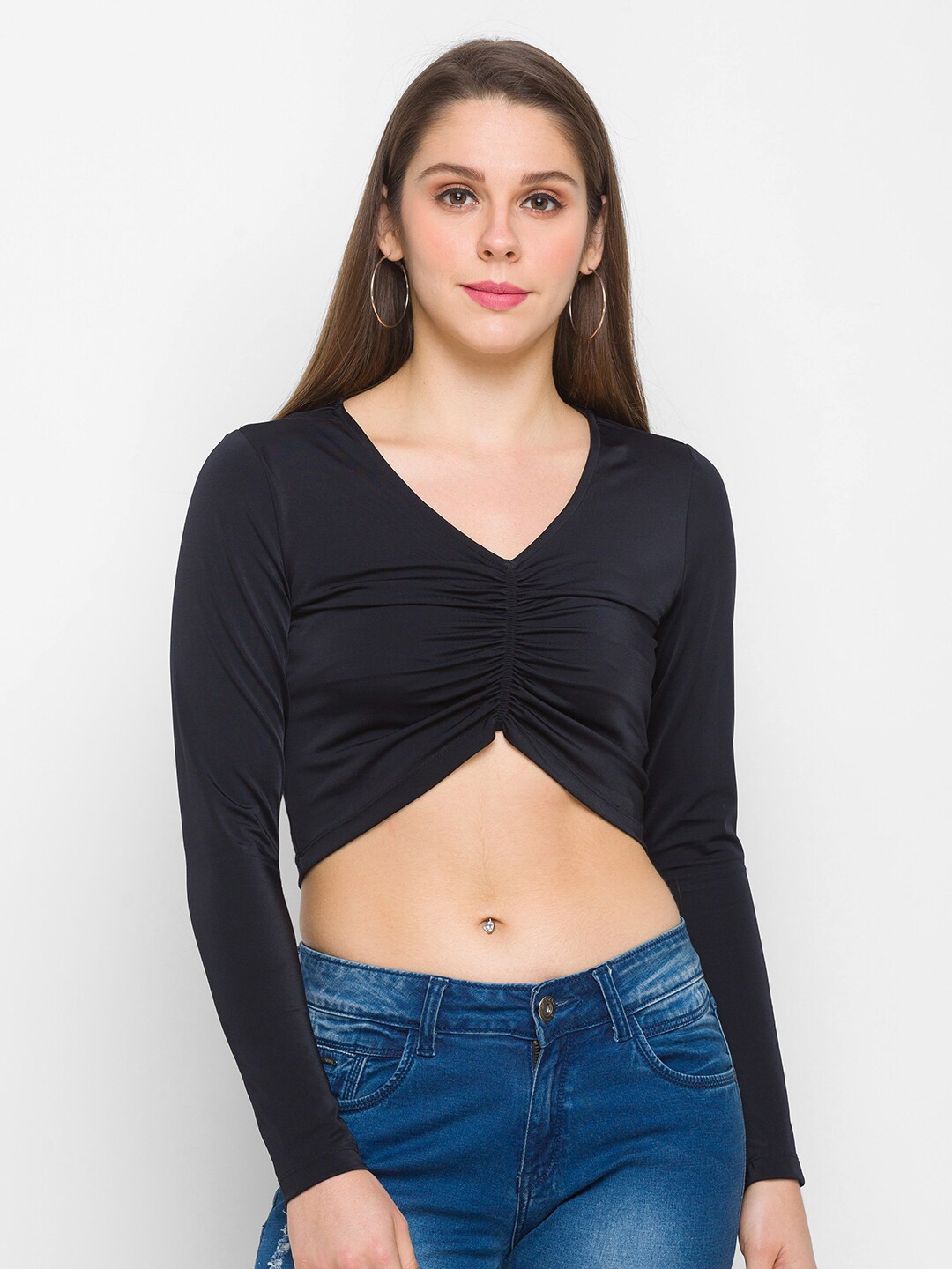 

Globus Black Crop Top