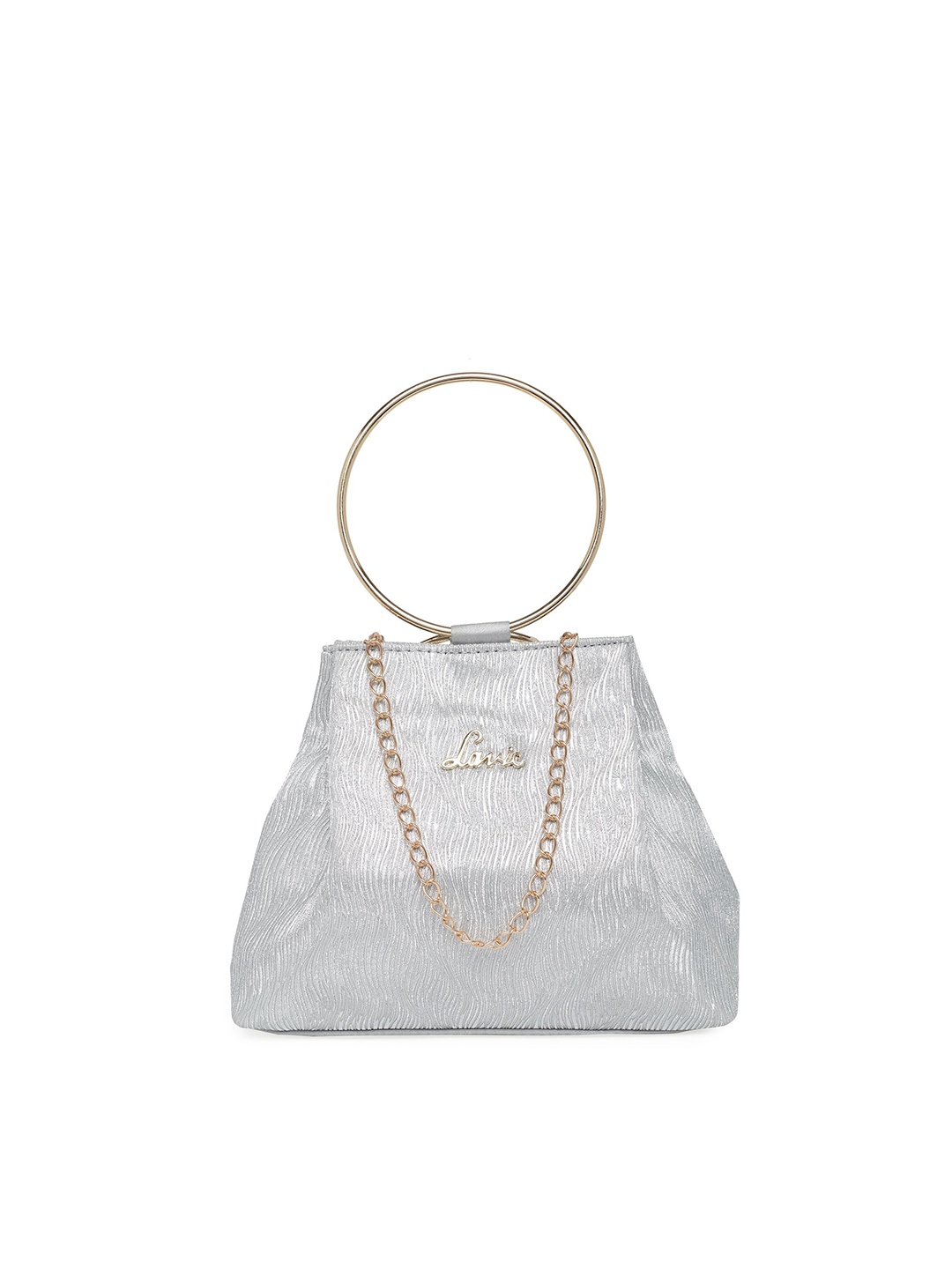 

Lavie Alya Silver-Toned Structured Potli