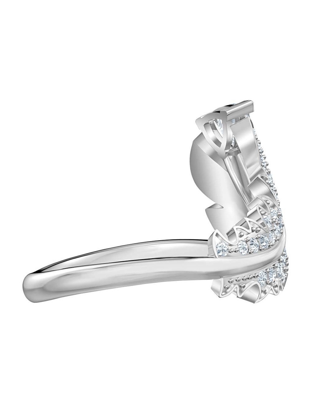 

SWAROVSKI Women White Rhodium-Plated Finger Ring