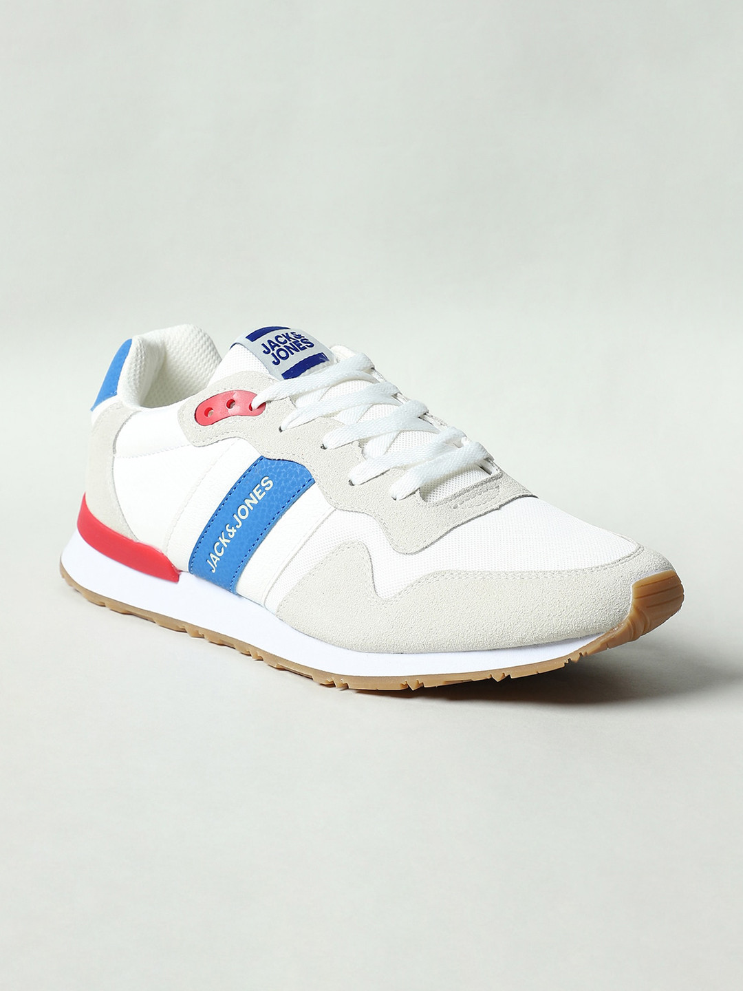 

Jack & Jones Men White & Grey Colourblocked Sneakers