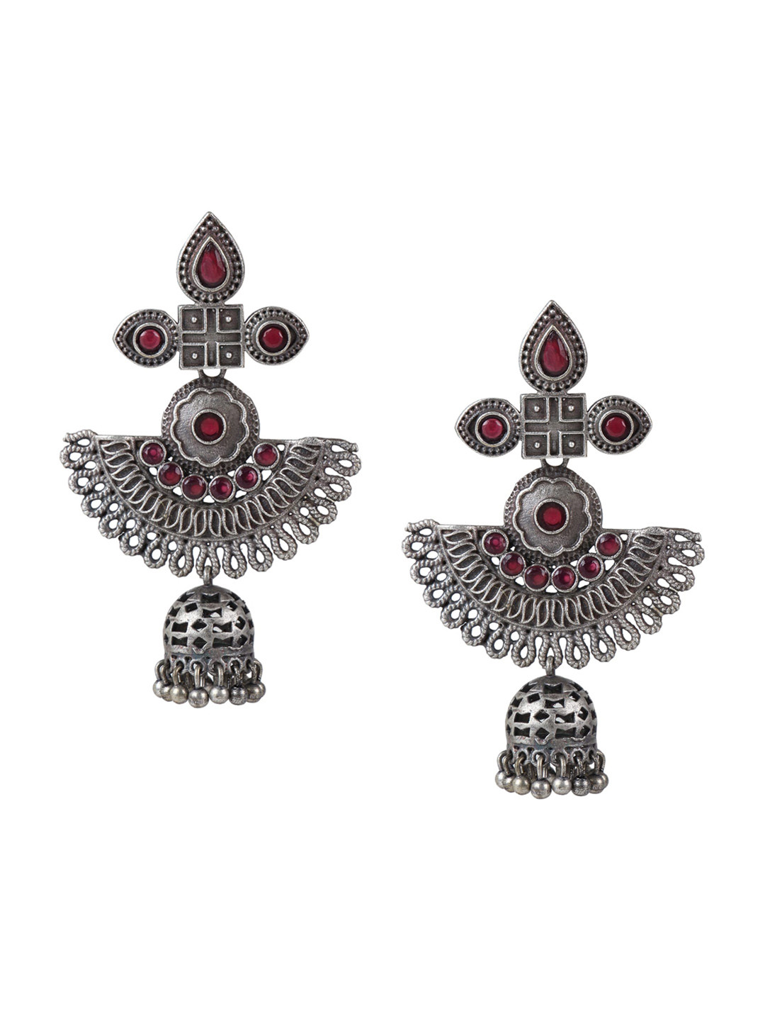 

Arendelle Silver-Toned Contemporary Drop Earrings
