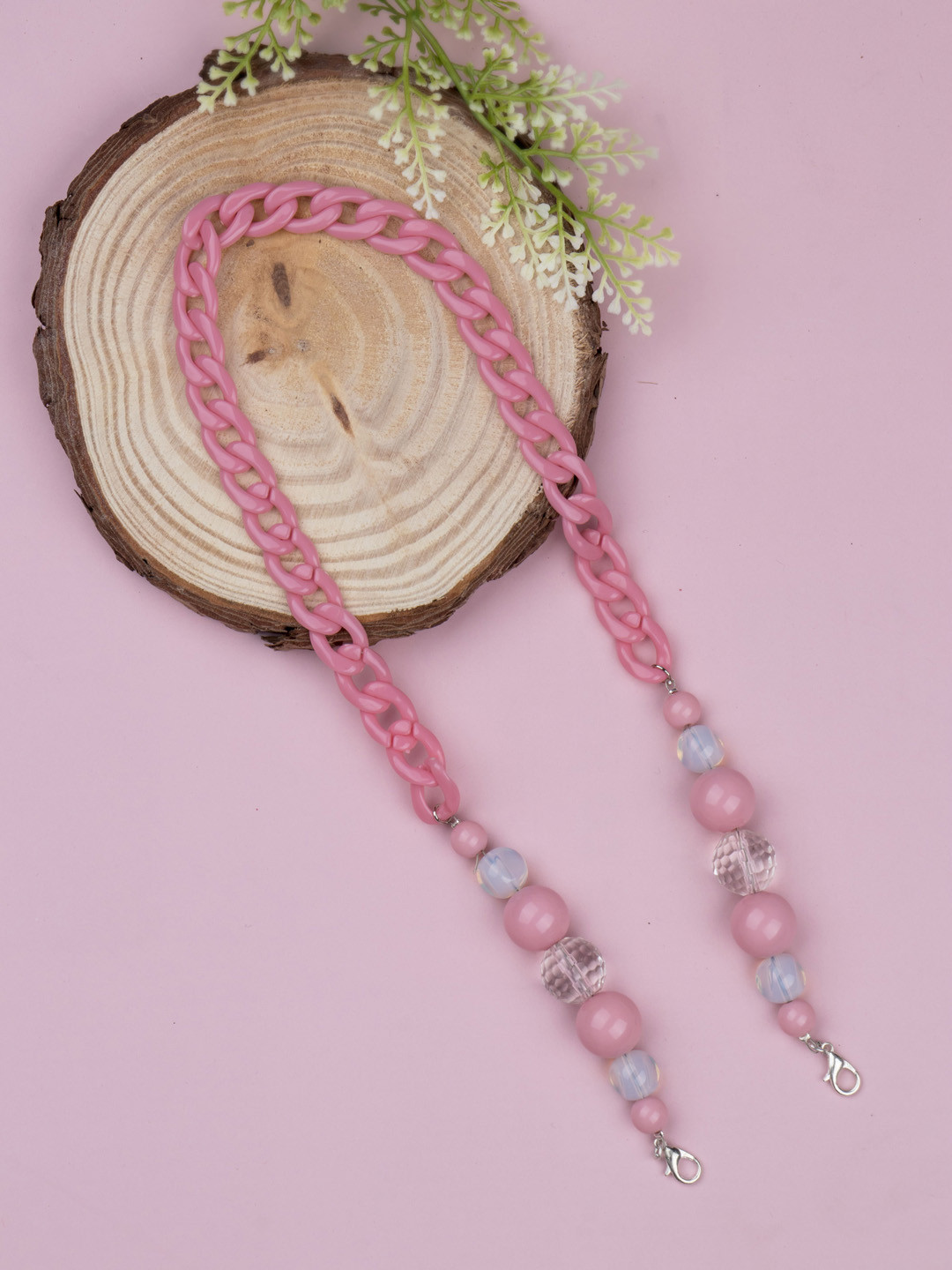 

Arendelle Girls Pink Chain and Beads Mask Chain