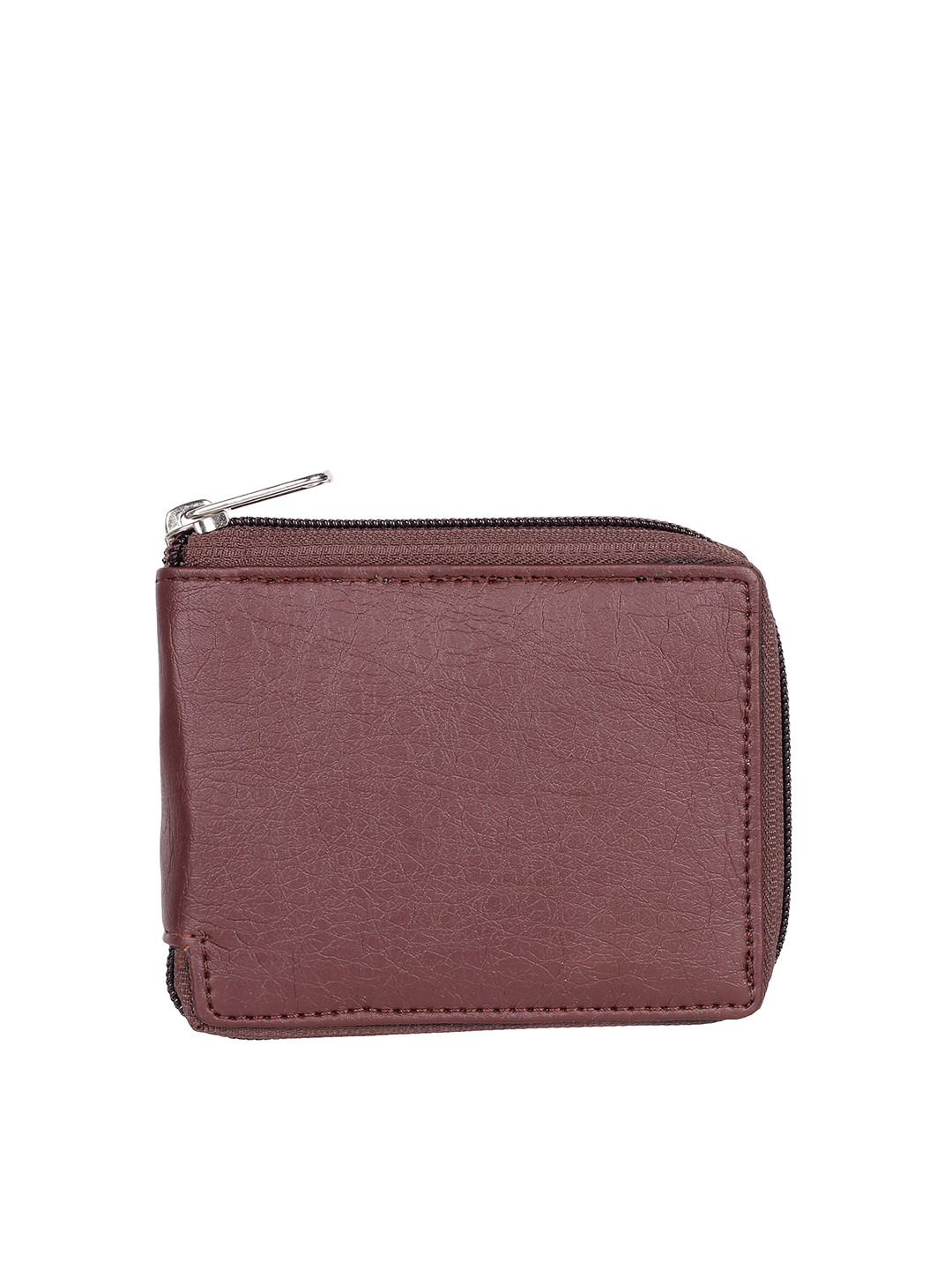 

Swiss Design Men Brown Leather Zip Around Wallet