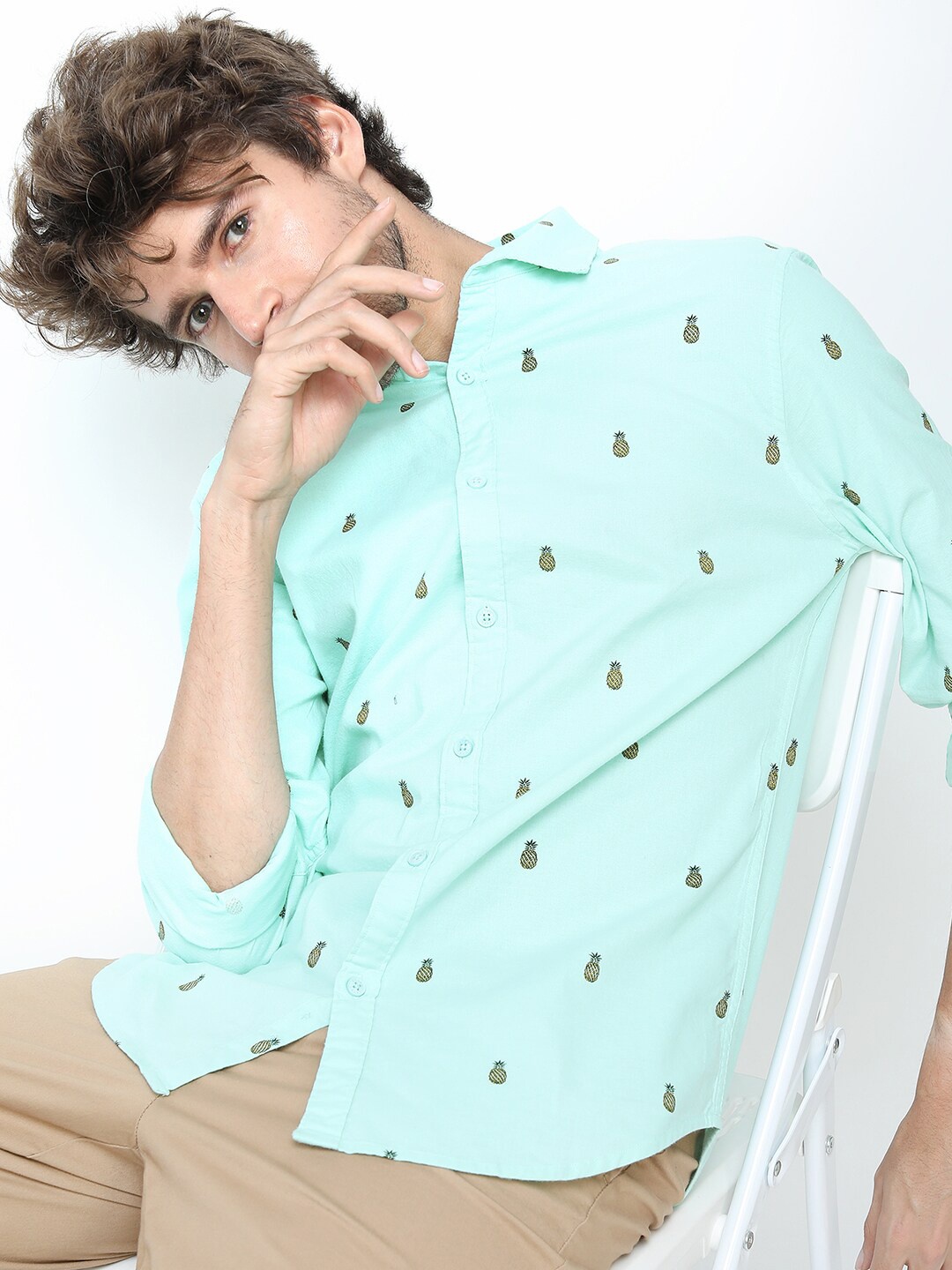 

KETCH Men Blue Slim Fit Printed Cotton Casual Shirt