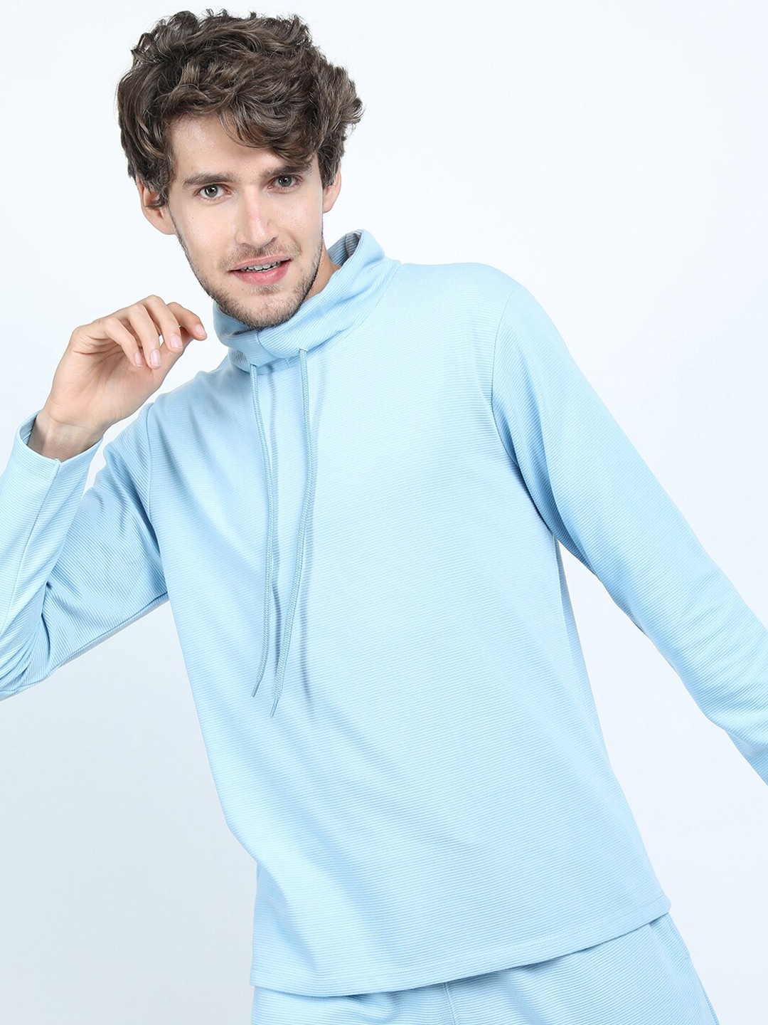 

KETCH Men Structured High Neck Regular Fit T-shirt, Blue