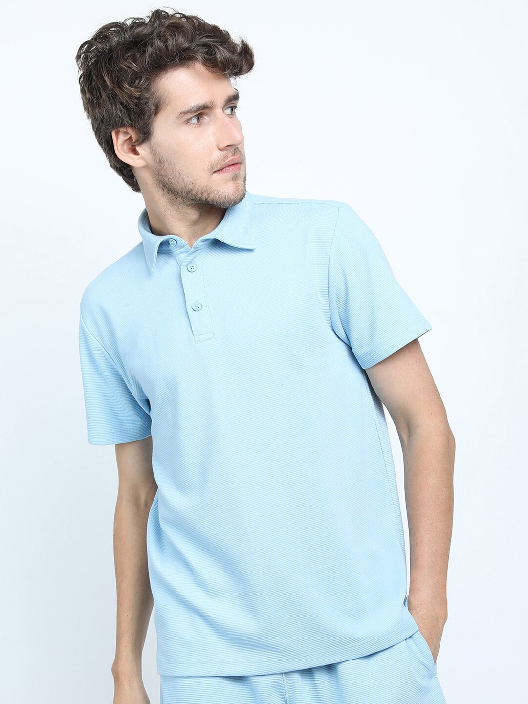 

KETCH Men Blue Polo Collar Regular Fit T-shirt