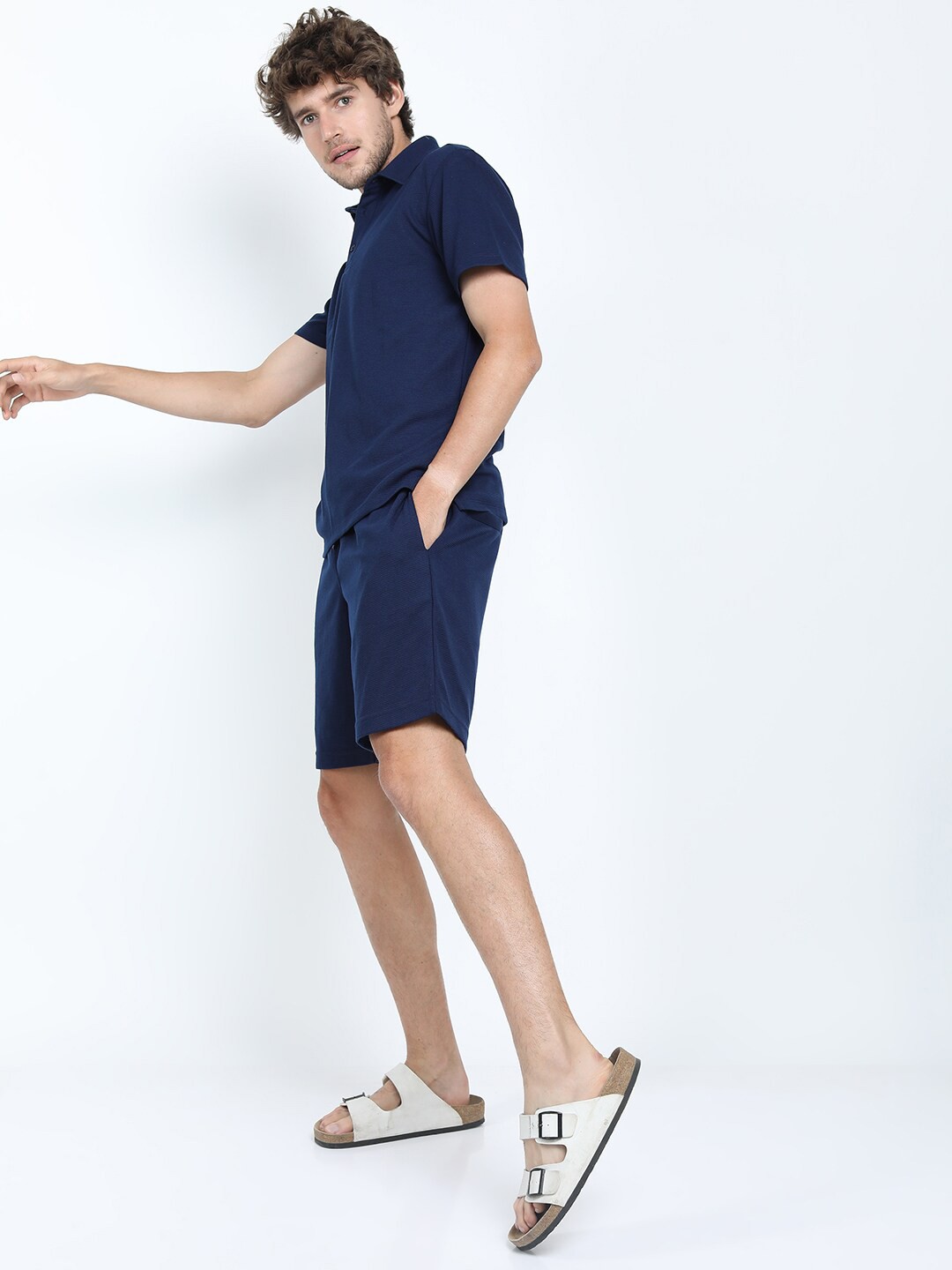

KETCH Men Navy Blue Polo Collar Regular Fit T-shirt