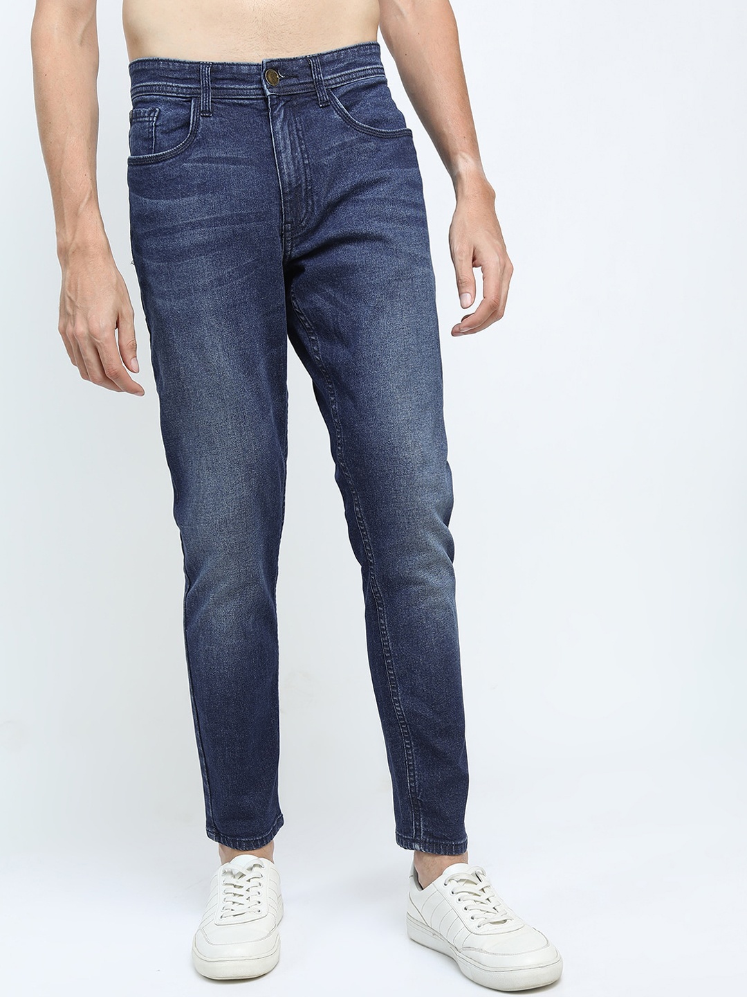 

LOCOMOTIVE Men Blue Tapered Fit Light Fade Stretchable Jeans