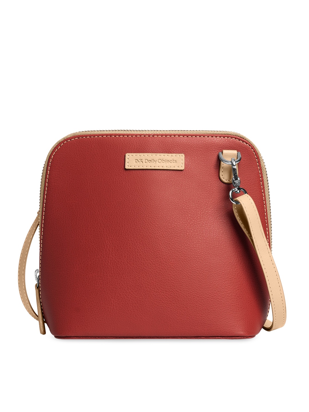 

DailyObjects Red PU Structured Sling Bag
