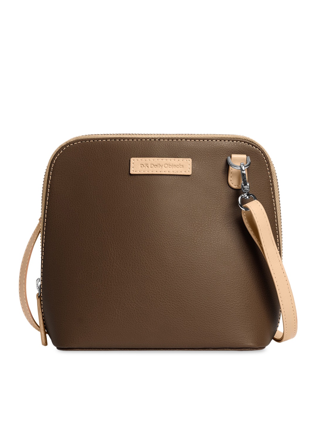 

DailyObjects Brown PU Structured Sling Bag