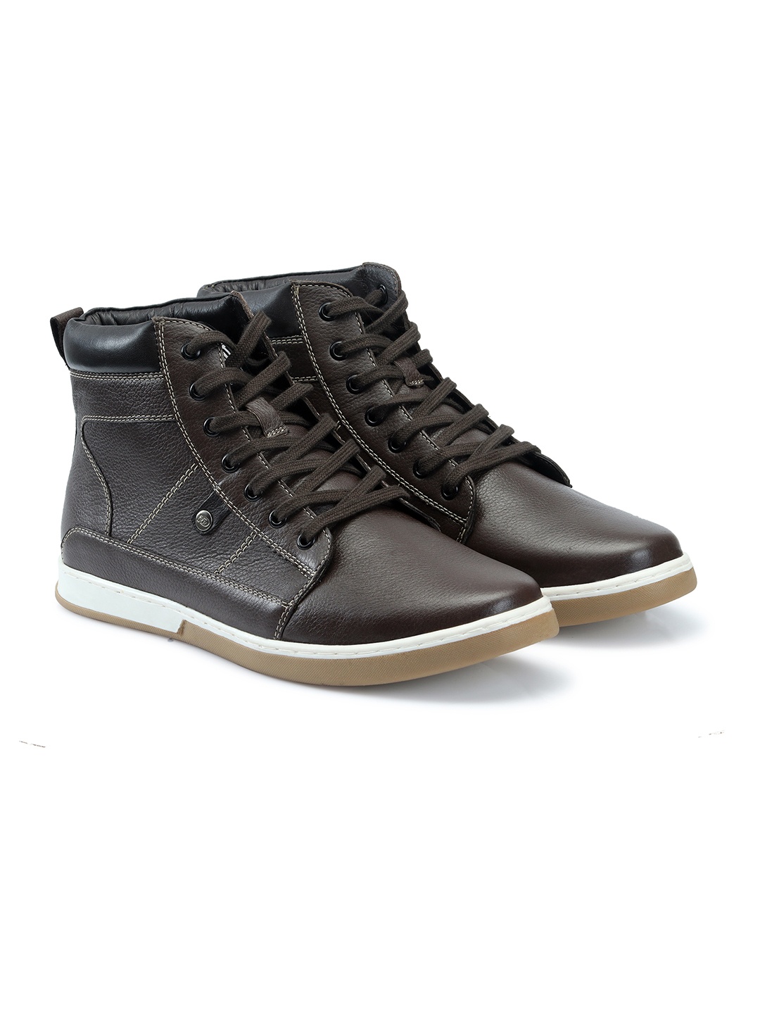 

ID Men Brown Leather Trekking Shoes