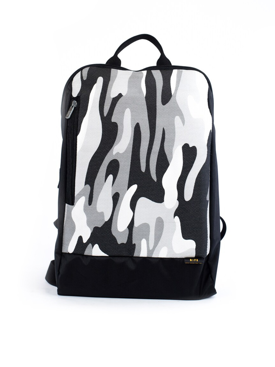 

QIPS Unisex Grey & White Camouflage Printed Backpack