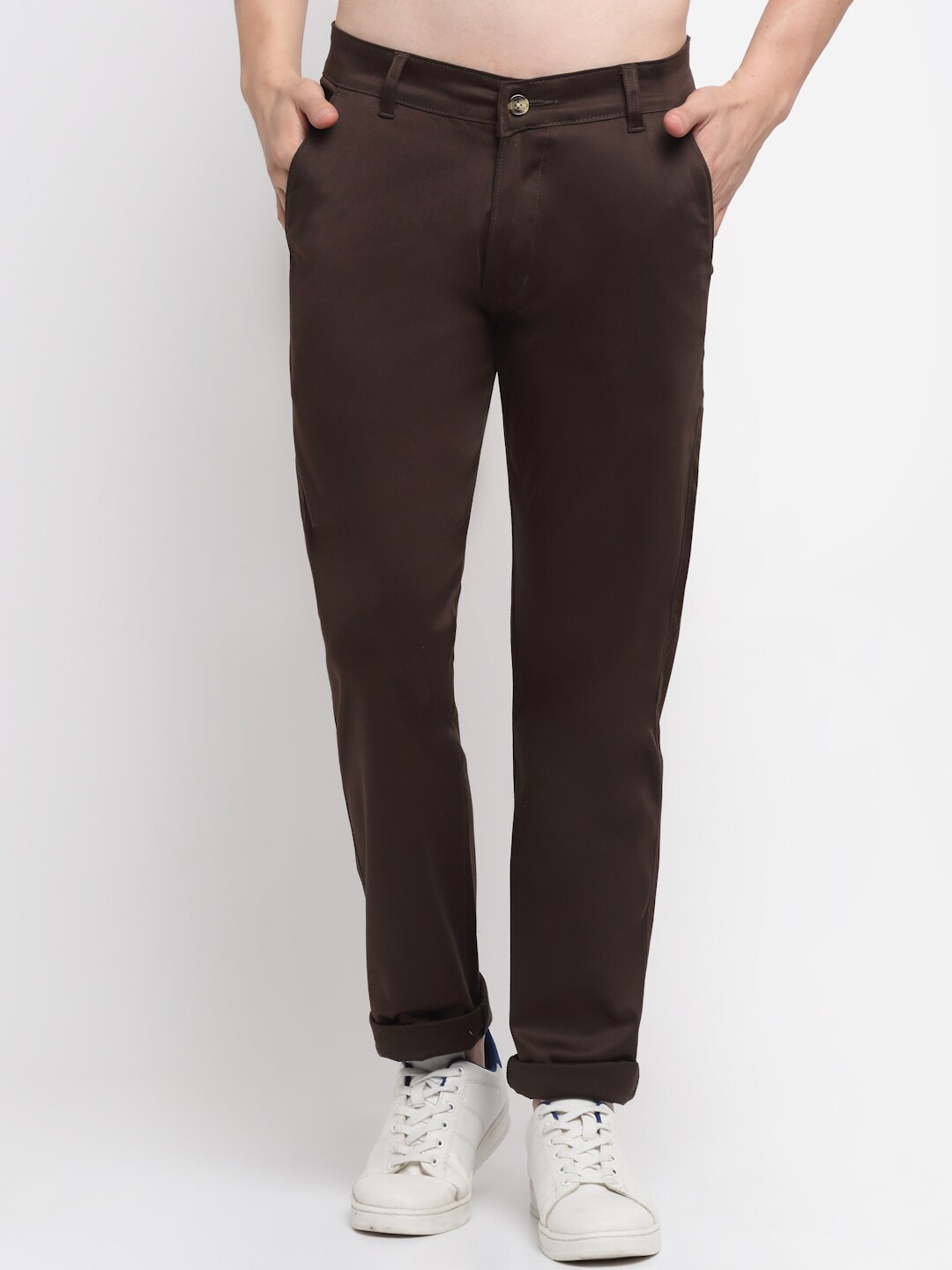 

Ennoble Men Brown Smart Slim Fit Casual Chinos