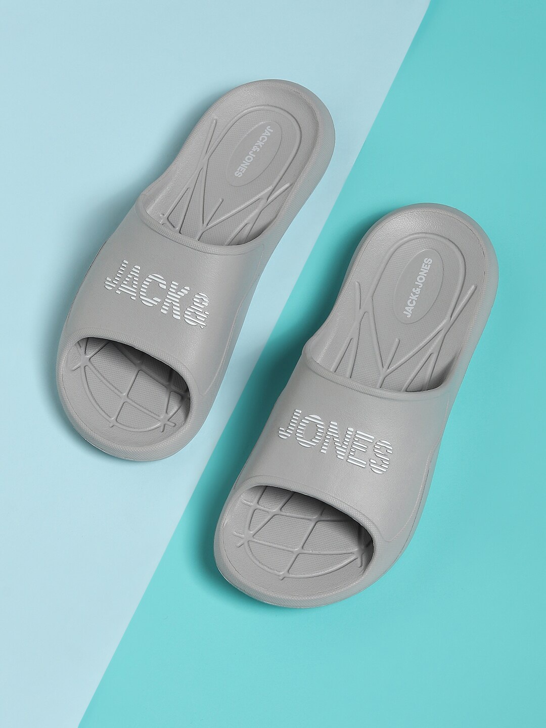 

Jack & Jones Men Grey Sliders