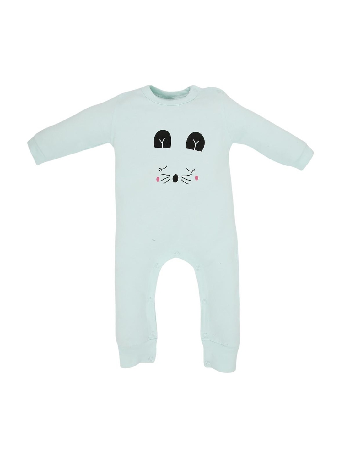 

MA Baby Infant Kids Blue & Black Printed Pure Cotton Rompers